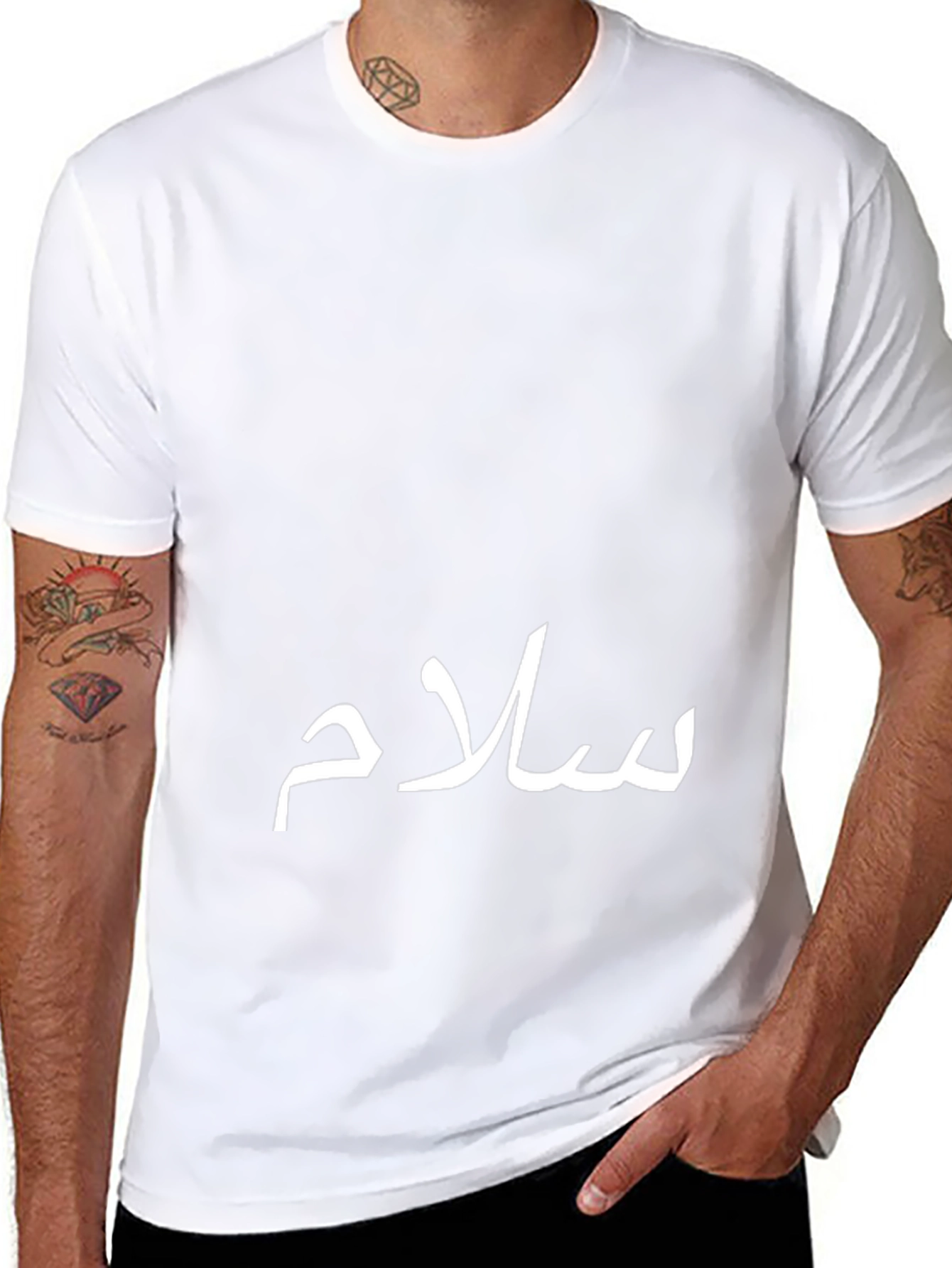Salam T-Shirt: Stylish Black Tee with Arabic Calligraphy