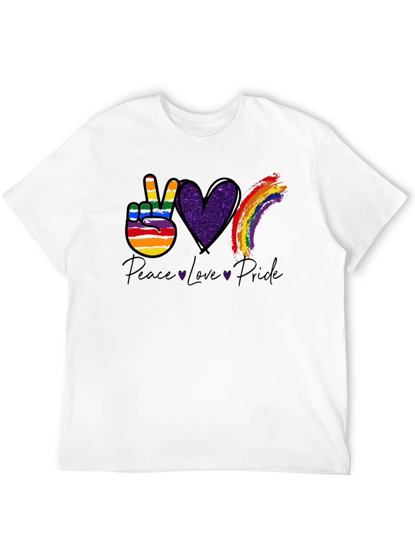 Peace Love Pride Graphic T-Shirt