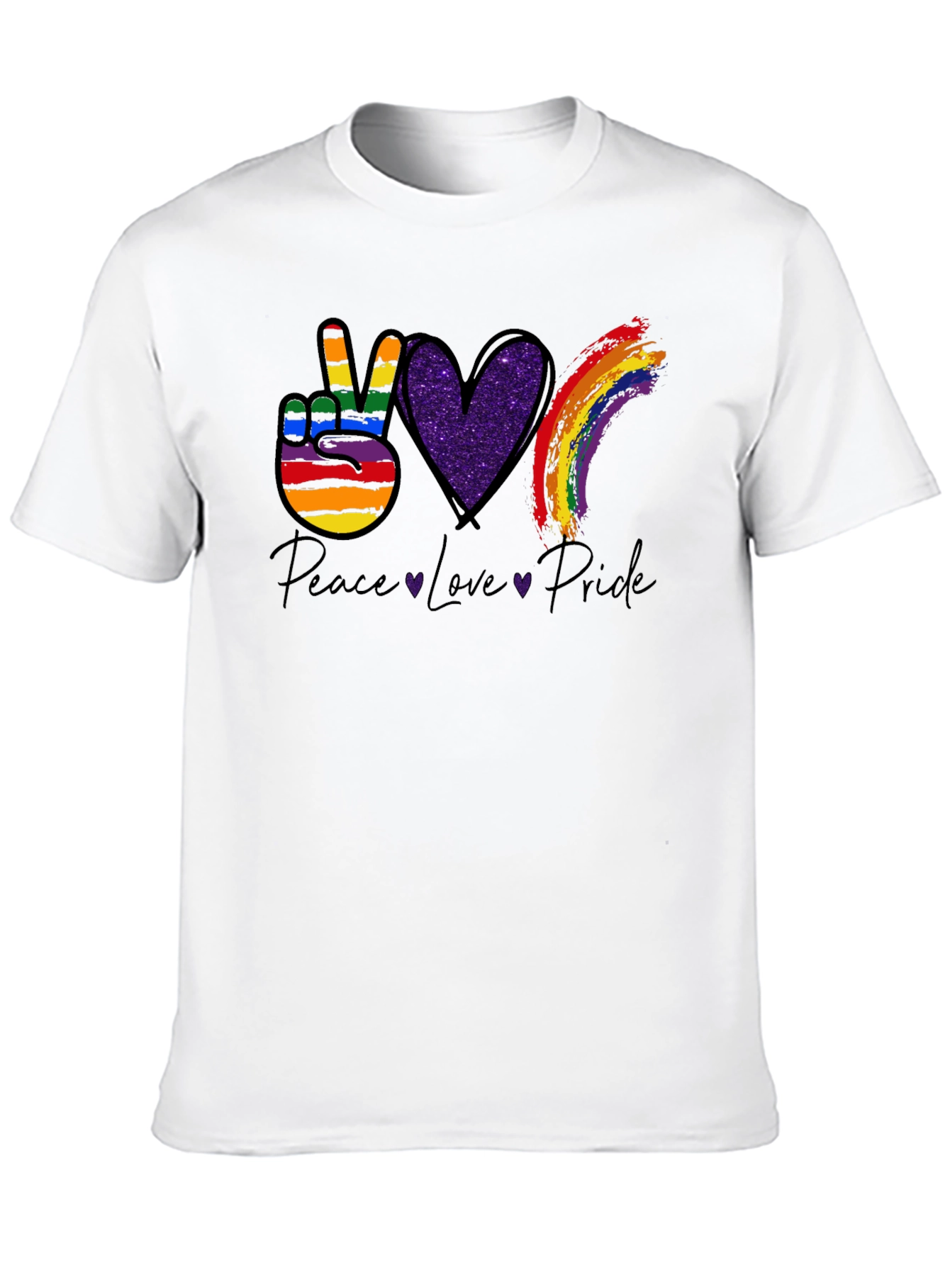 Peace Love Pride Graphic T-Shirt