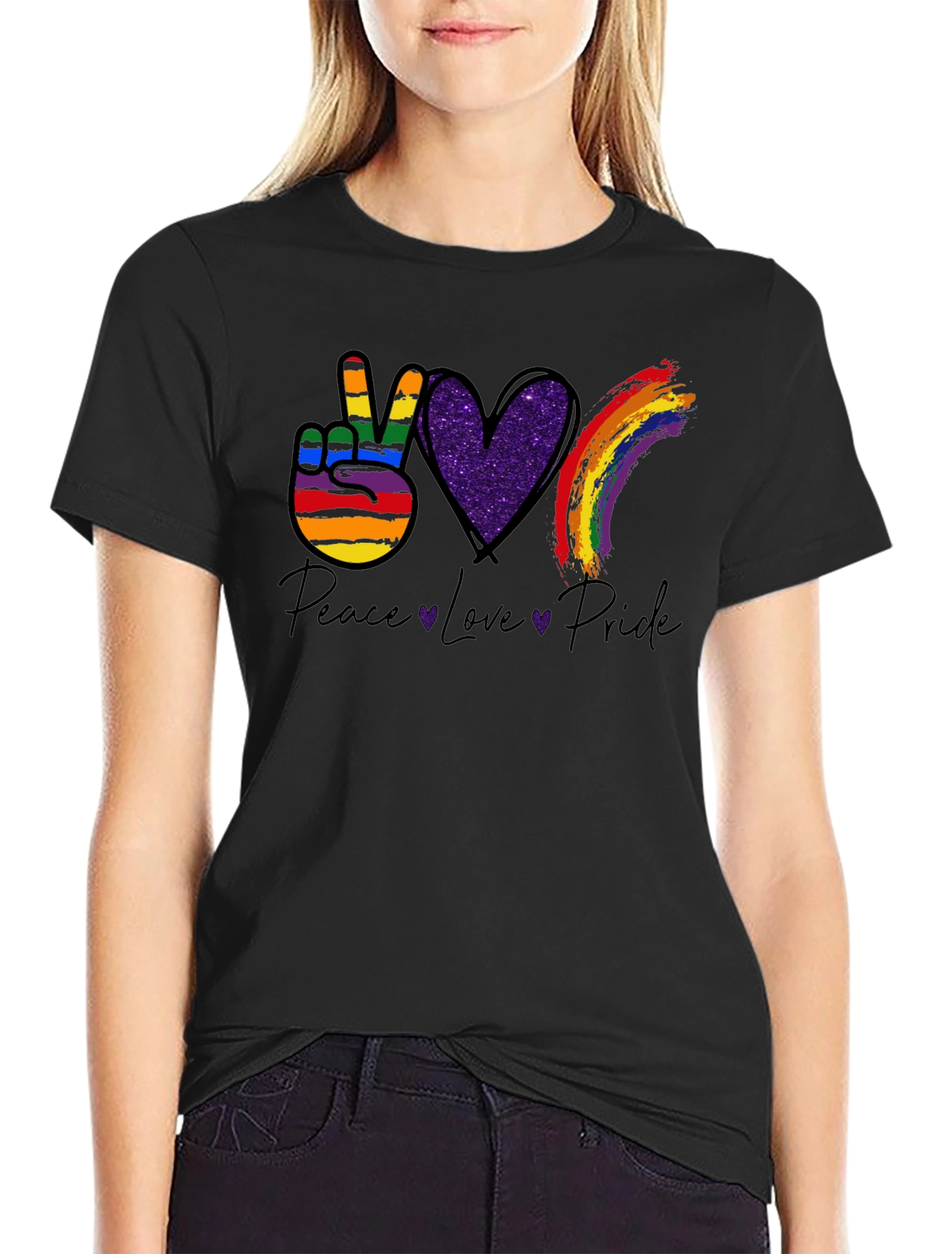 Peace Love Pride Graphic T-Shirt