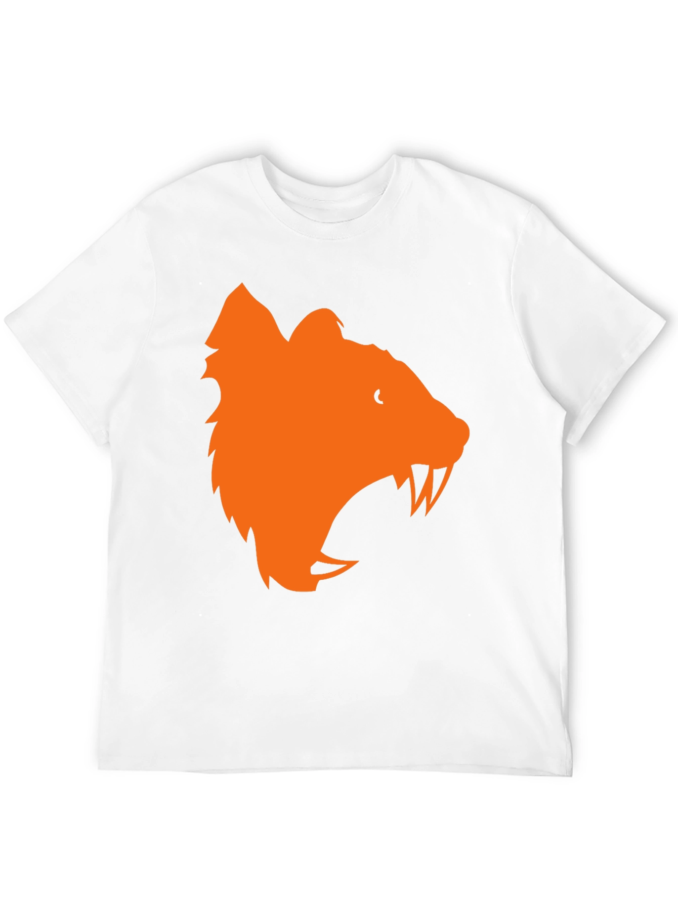Orange Bear Graphic Black T-Shirt