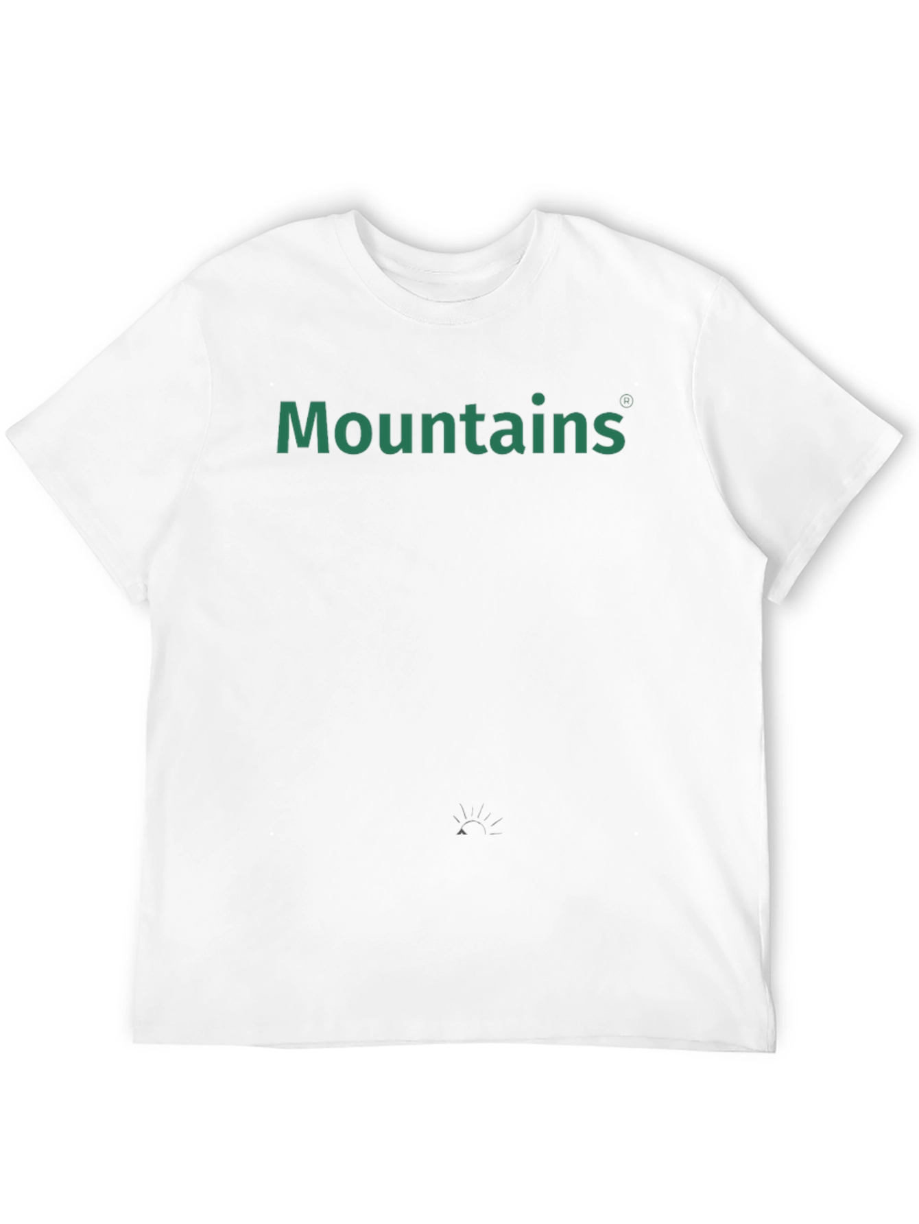 Mountains Graphic Tee - Black Cotton Casual T-Shirt