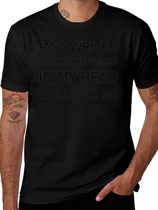 Writer Funny Graphic Tee - I Make The Voice Work
