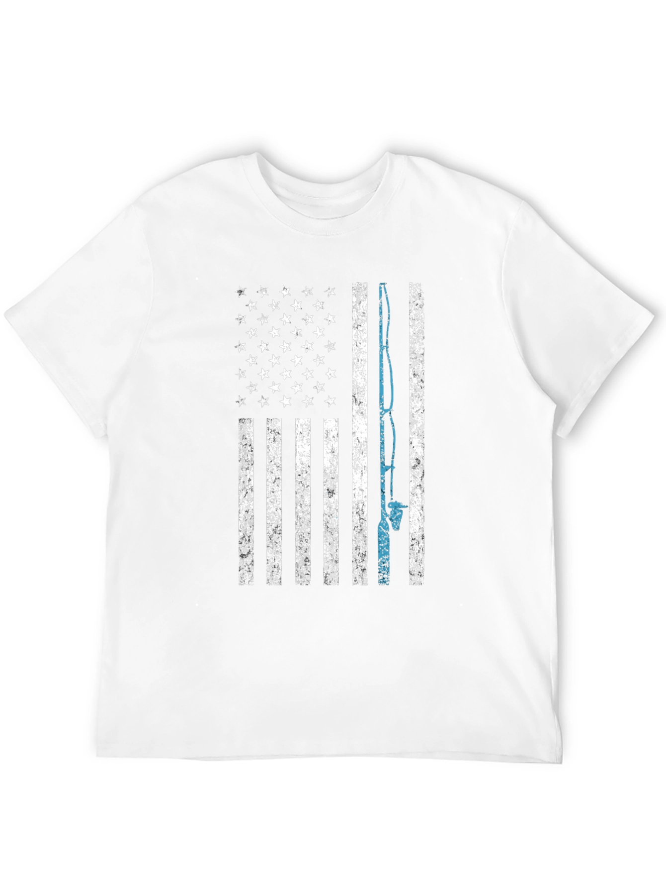 American Flag Fishing T-Shirt - Patriotic Fisherman Tee
