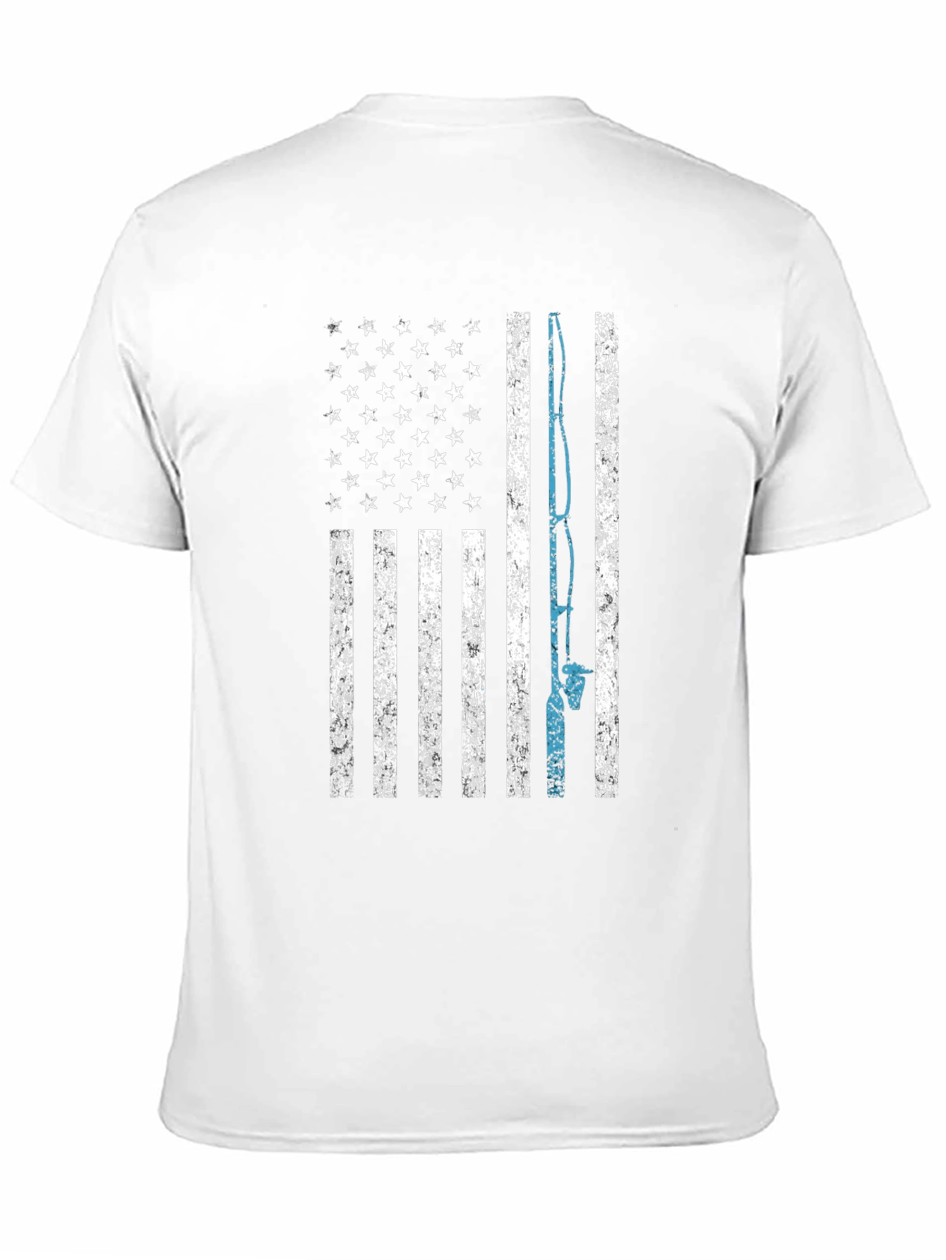 American Flag Fishing T-Shirt - Patriotic Fisherman Tee