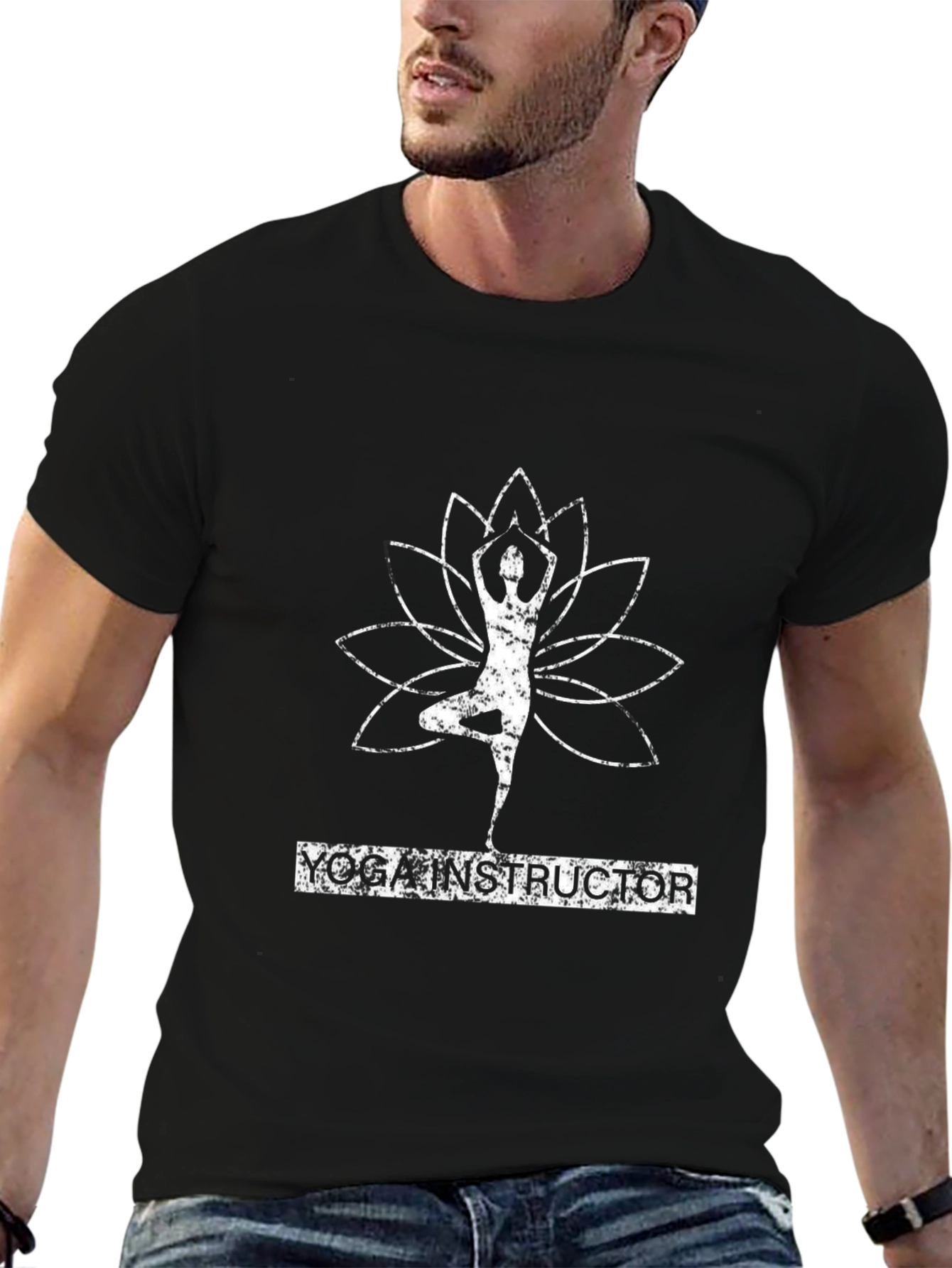 Yoga Instructor Black Graphic Tee