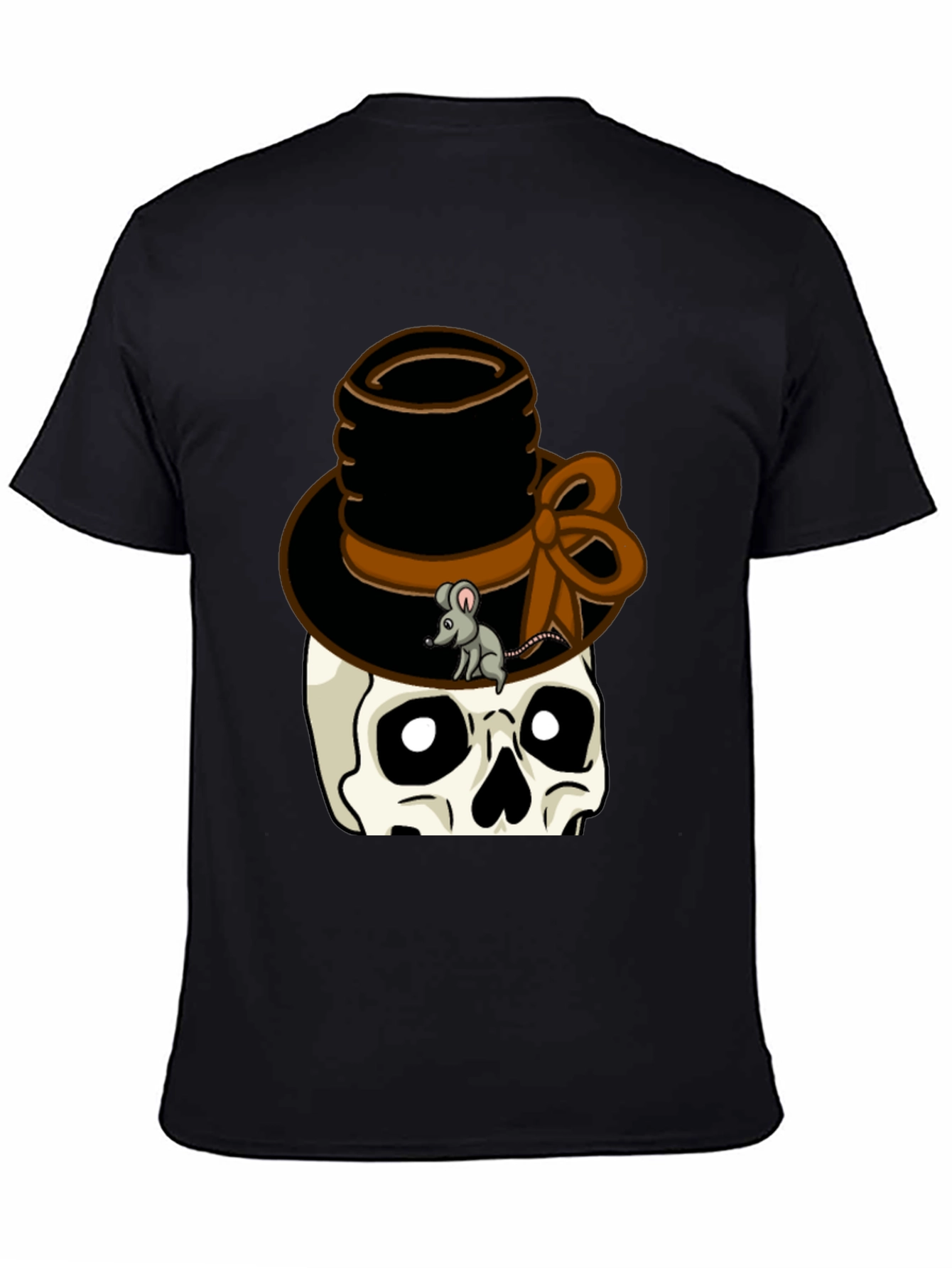 Skull with Top Hat Graphic Tee - Unique Design