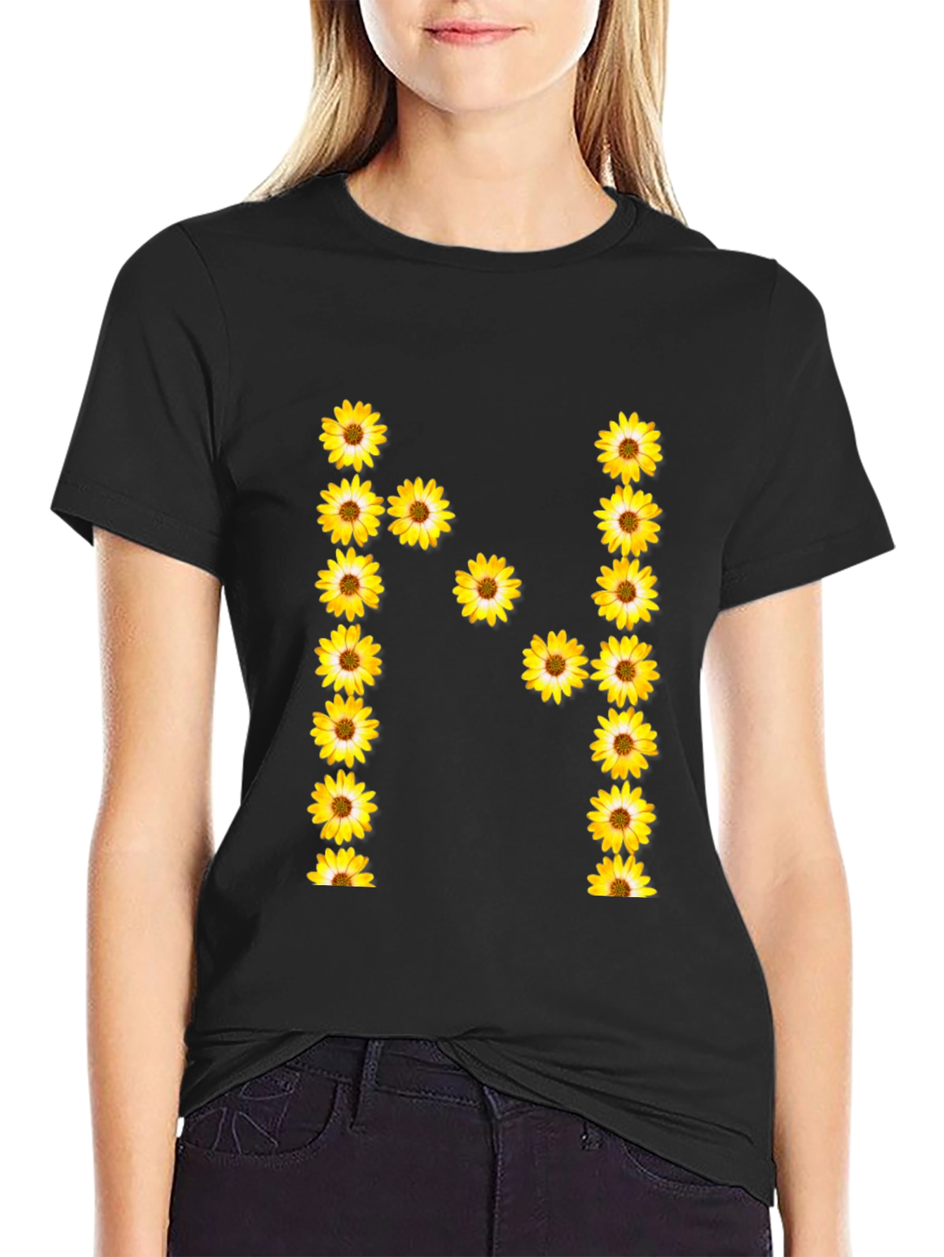 Sunflower Letter N Graphic Tee