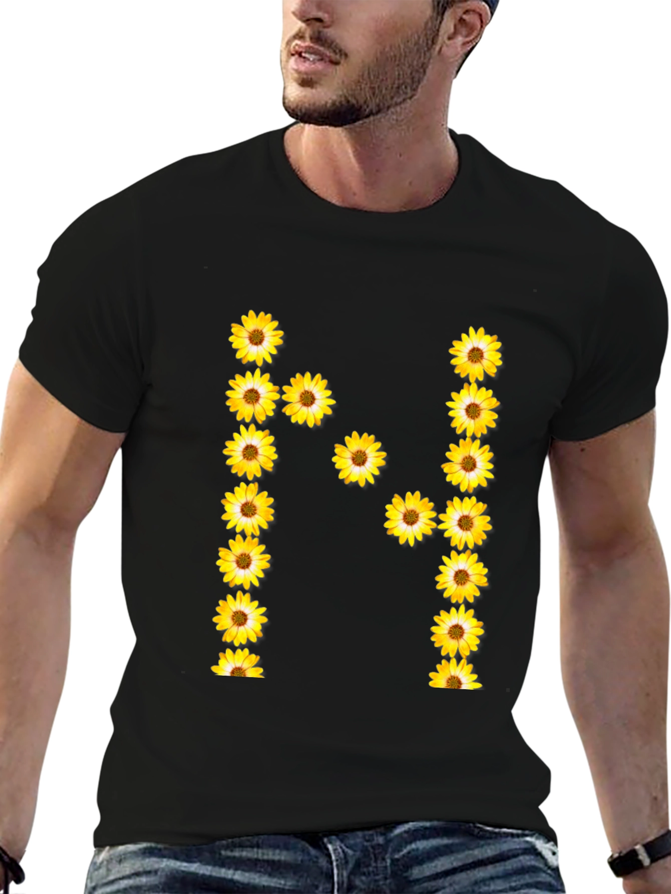 Sunflower Letter N Graphic Tee