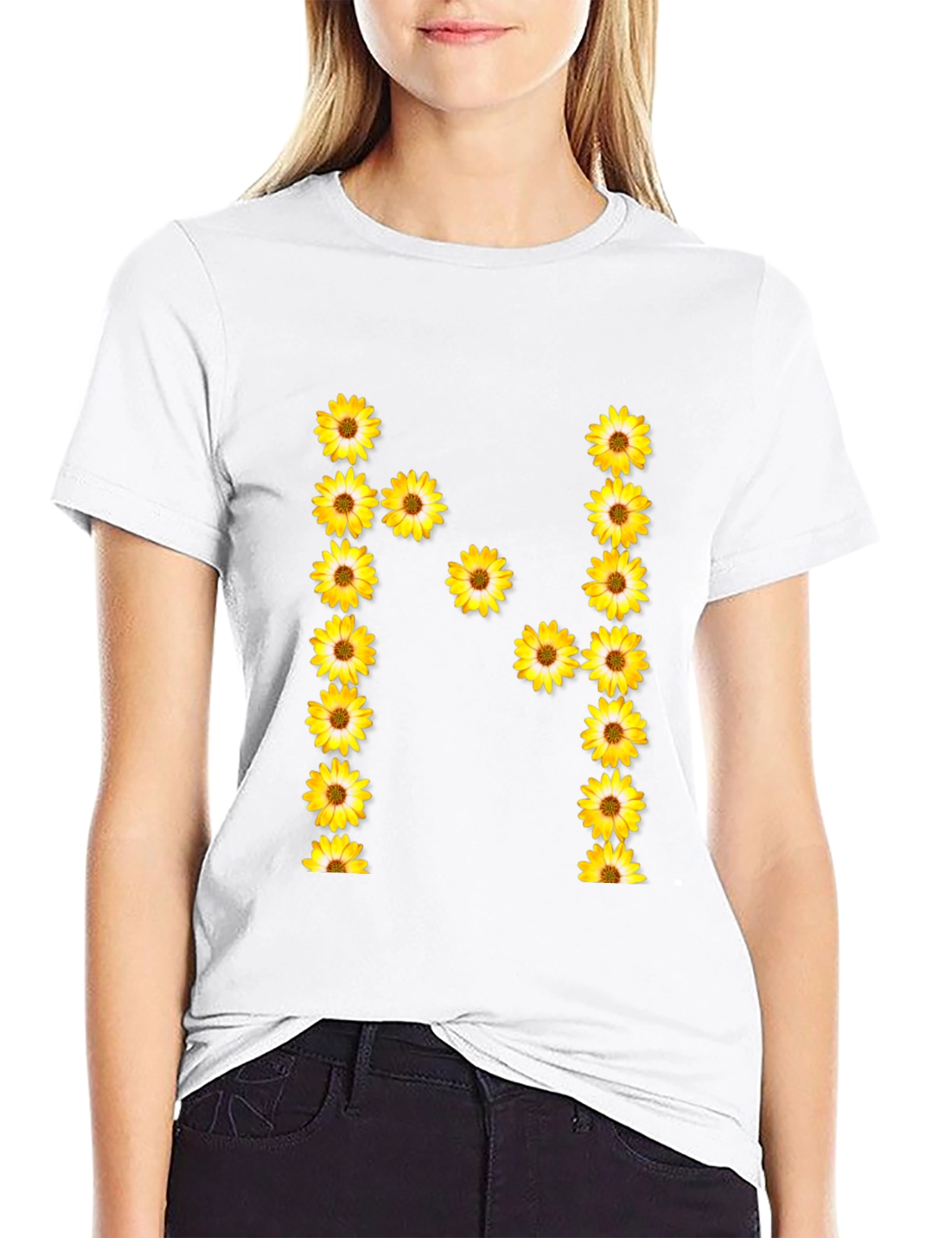 Sunflower Letter N Graphic Tee