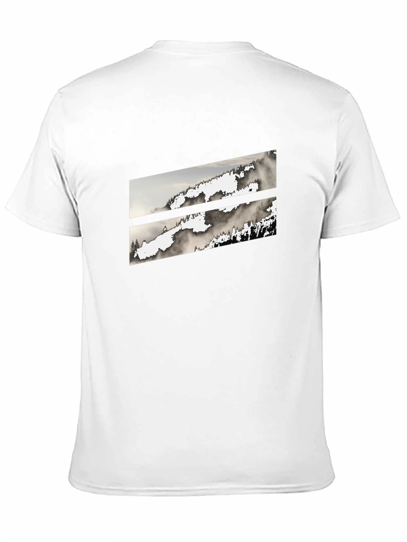 Modern Abstract Graphic Tee - Mountain Mist Design