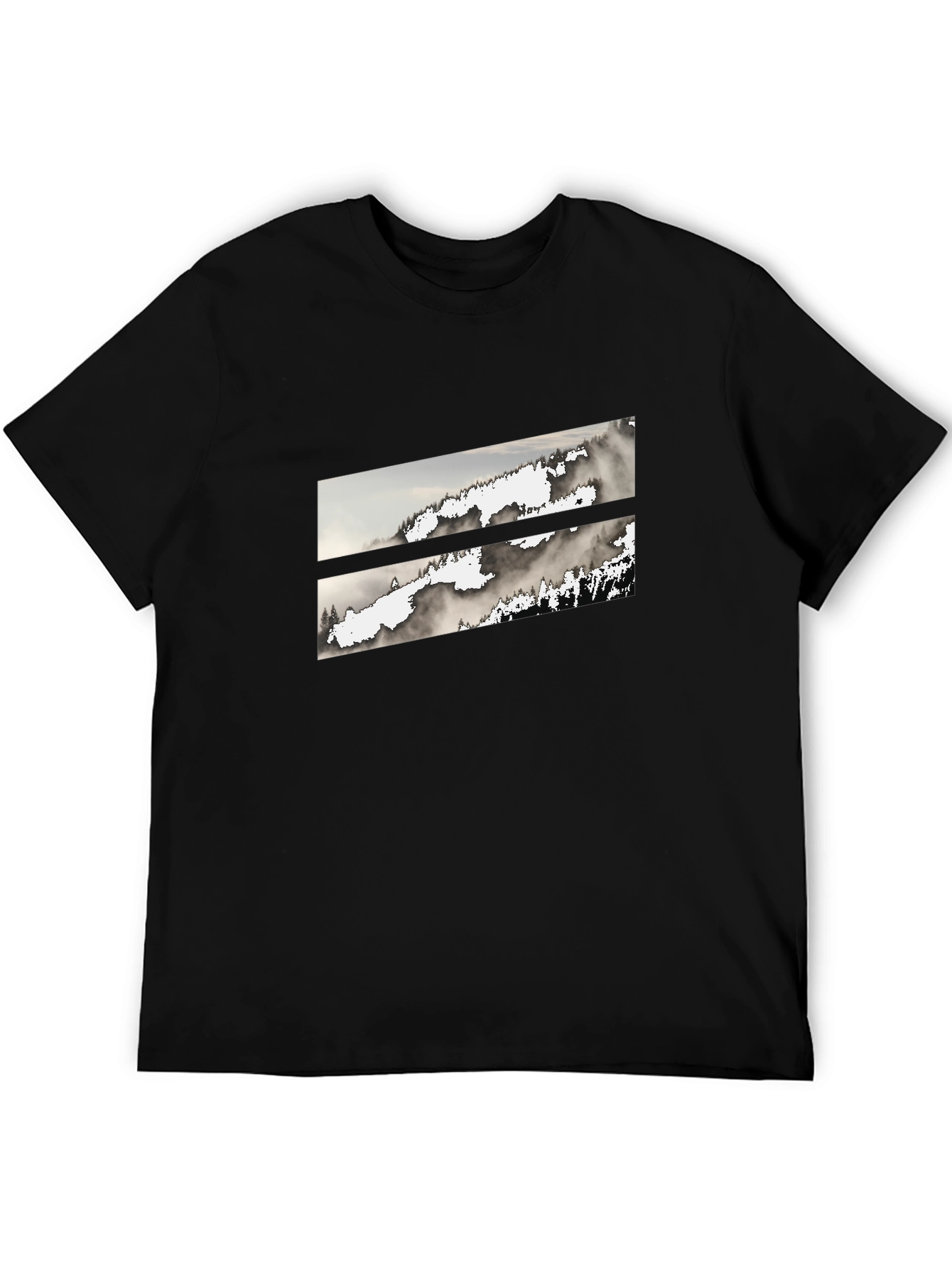 Modern Abstract Graphic Tee - Mountain Mist Design