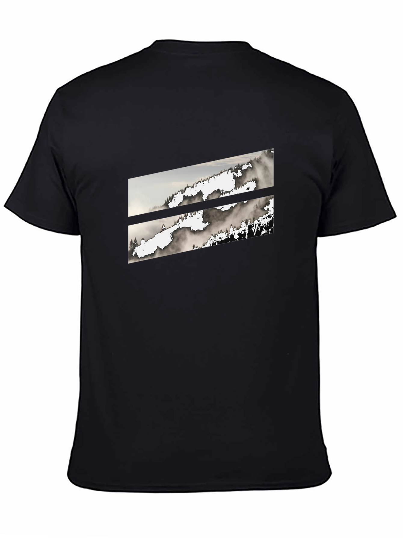 Modern Abstract Graphic Tee - Mountain Mist Design