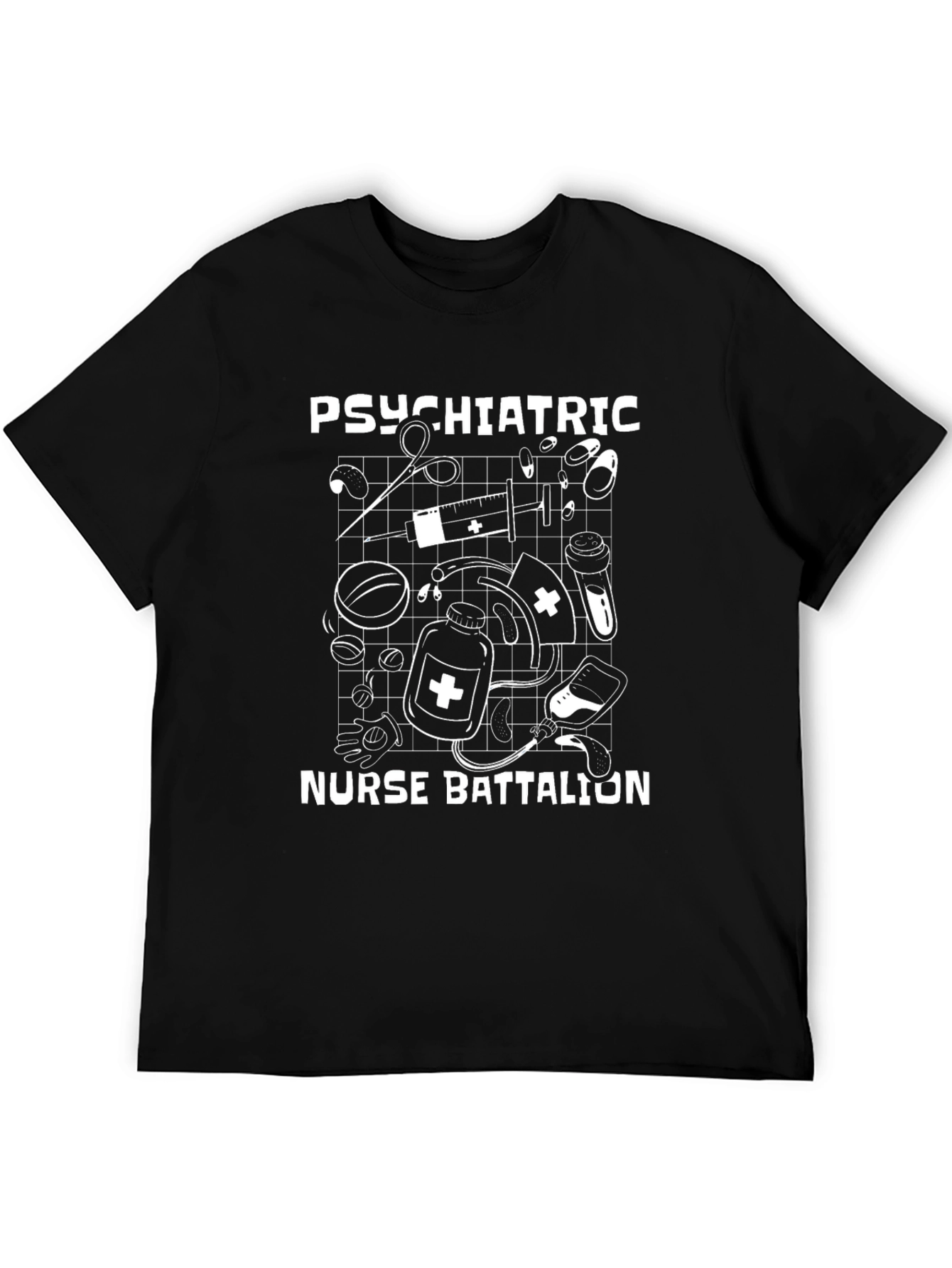 Psychiatric Nurse Battalion Graphic T-Shirt