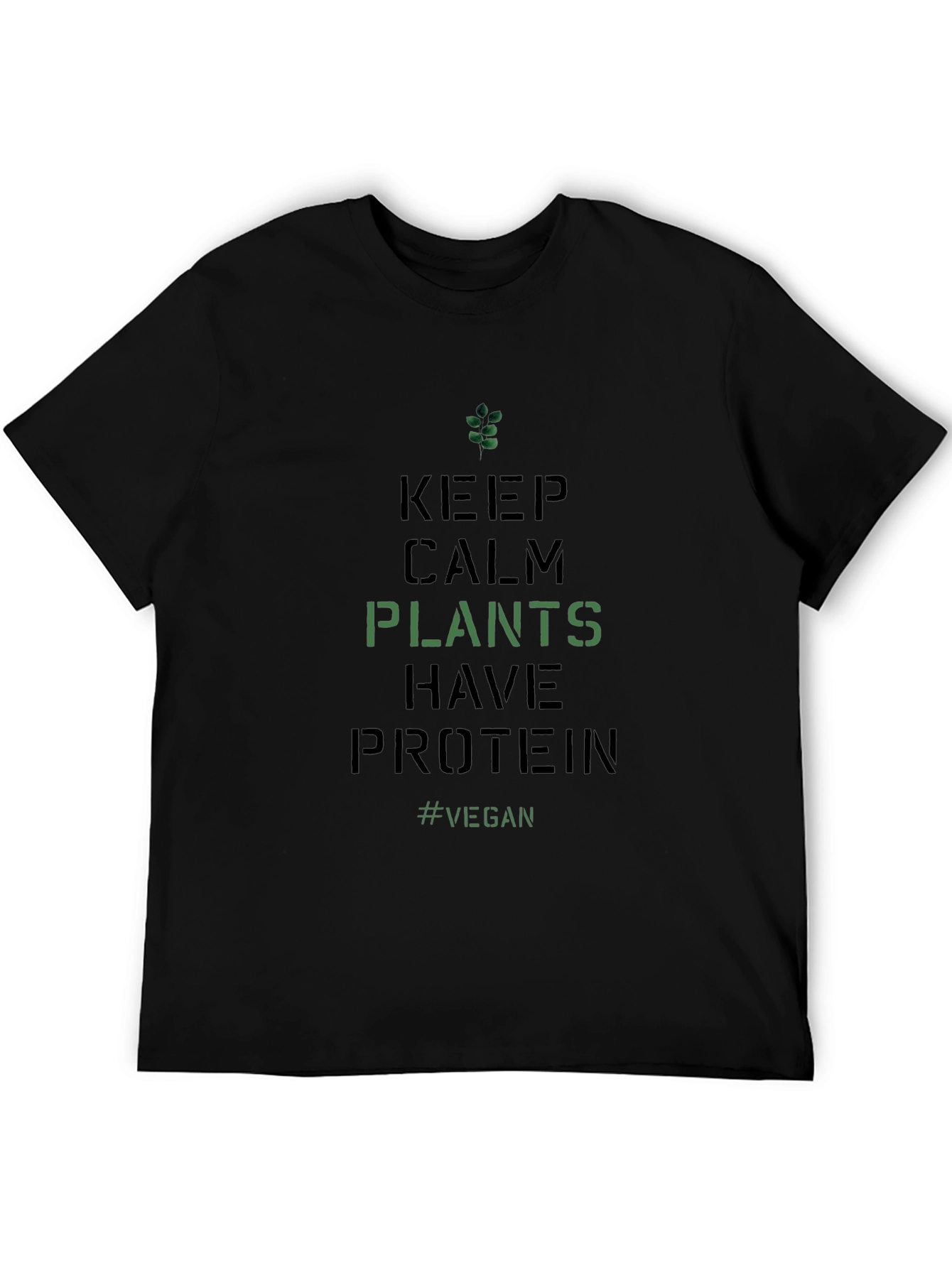 Vegan Protein T-Shirt - Keep Calm Plants Have Protein