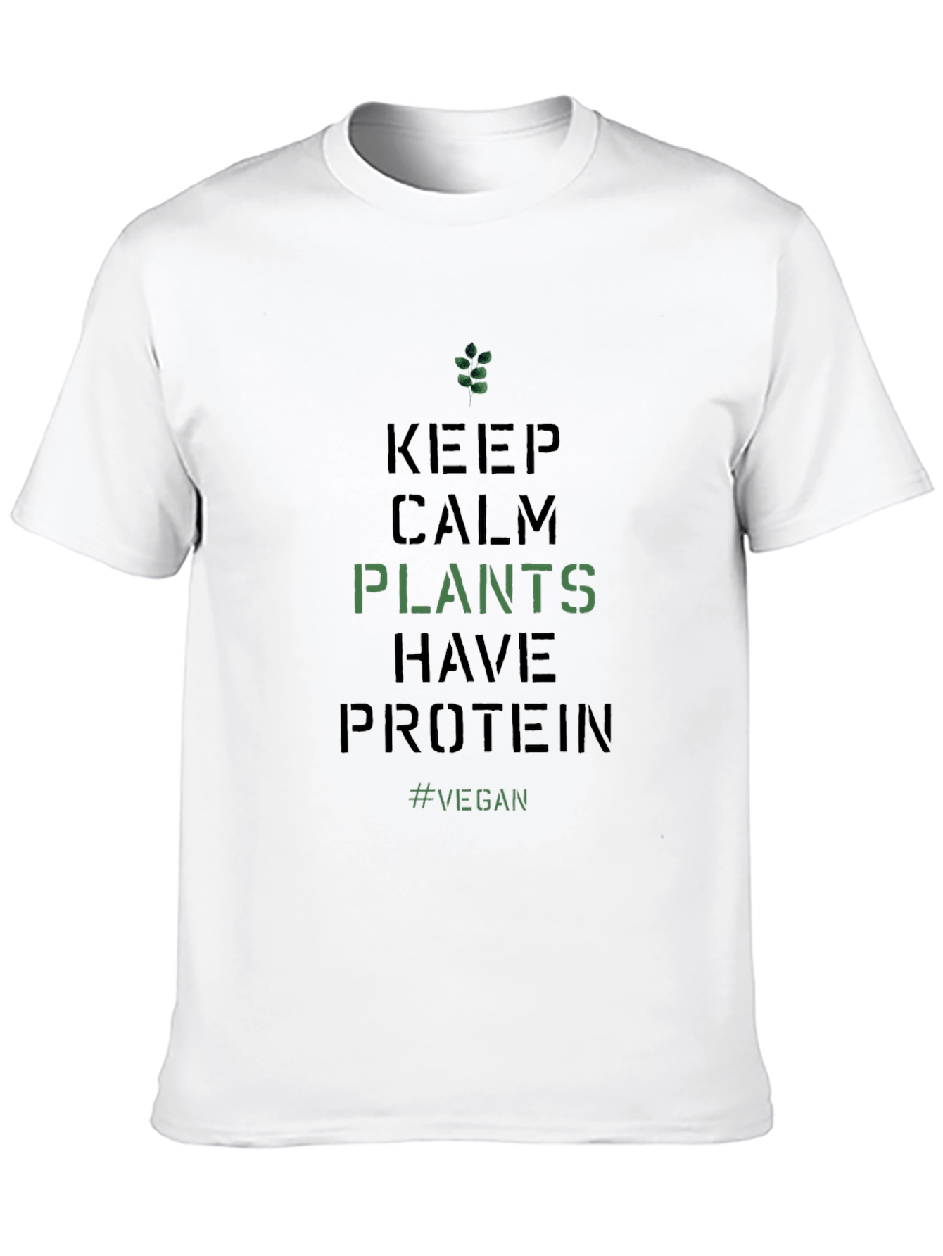 Vegan Protein T-Shirt - Keep Calm Plants Have Protein