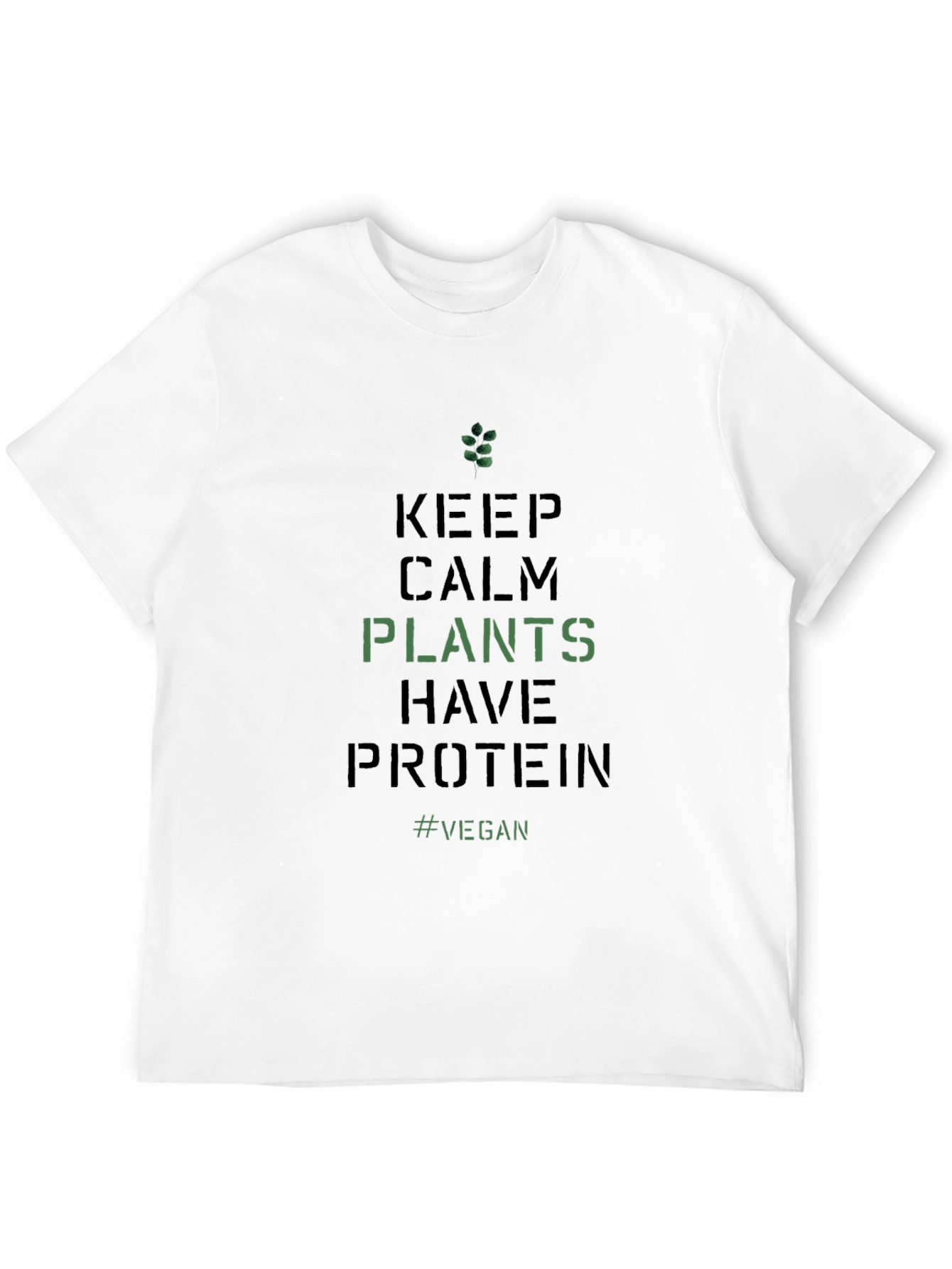 Vegan Protein T-Shirt - Keep Calm Plants Have Protein