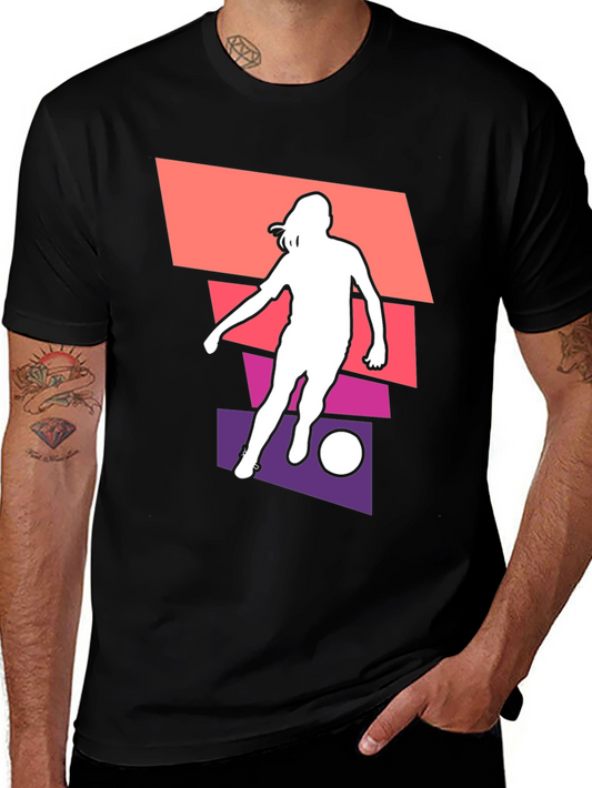 Soccer Silhouette Graphic Tee - Stylish Unisex T-Shirt