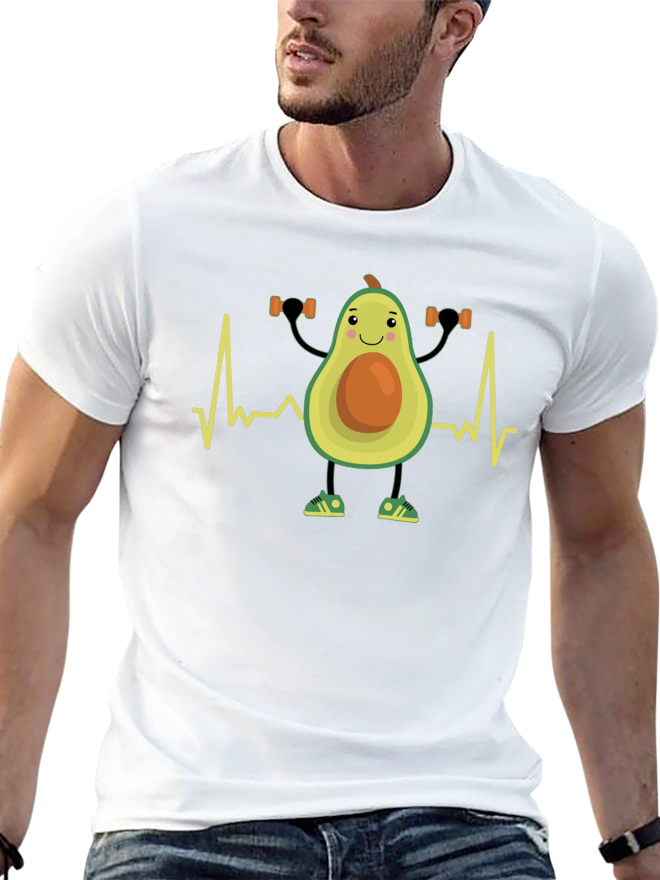 Workout Avocado Tee - Funny Gym Fitness Shirt