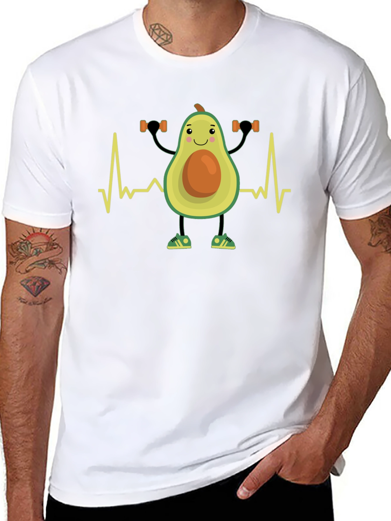 Workout Avocado Tee - Funny Gym Fitness Shirt