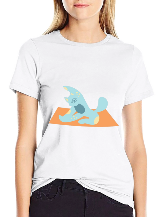 Yoga Cat T-Shirt - Mens Black Tee