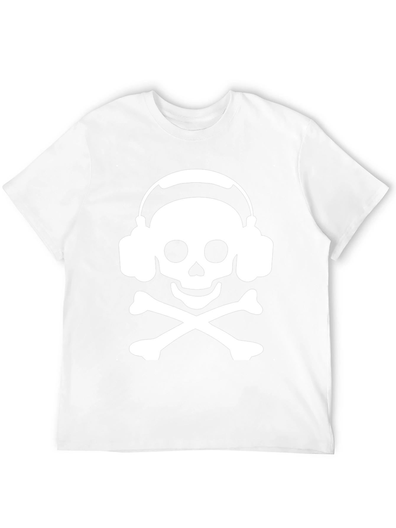 Skull with Headphones Graphic Tee