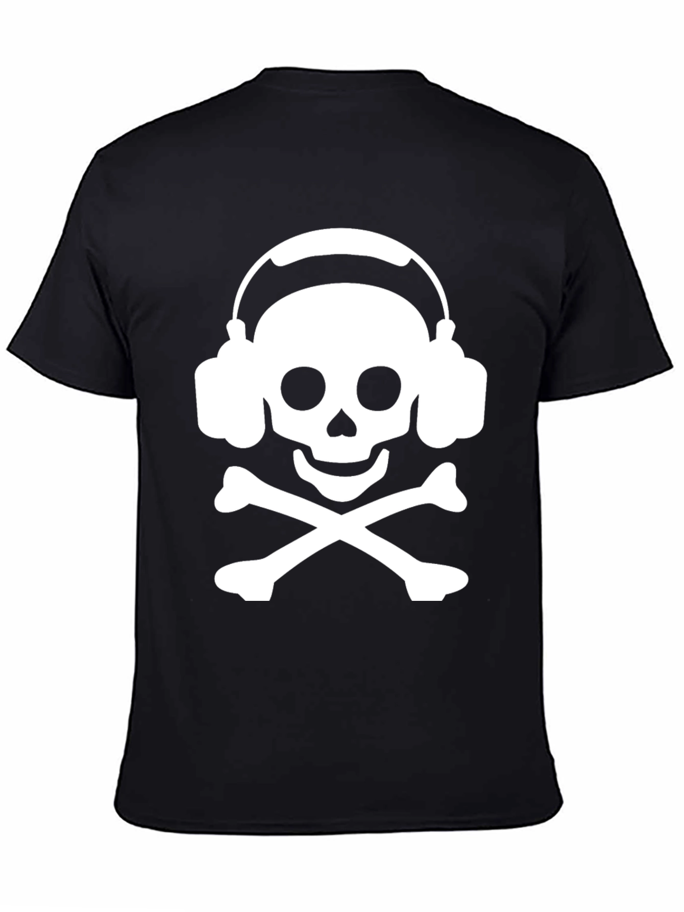 Skull with Headphones Graphic Tee