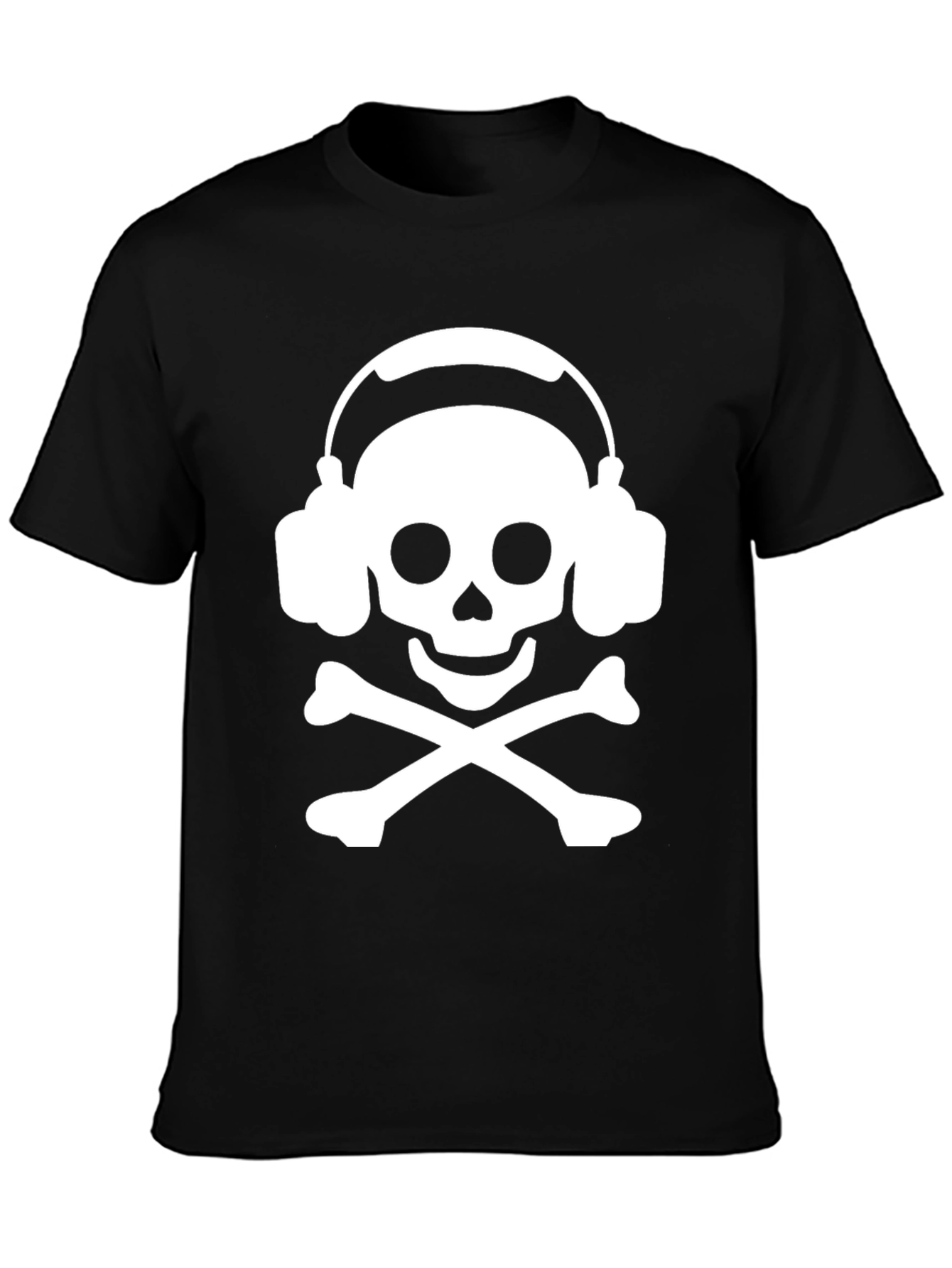 Skull with Headphones Graphic Tee