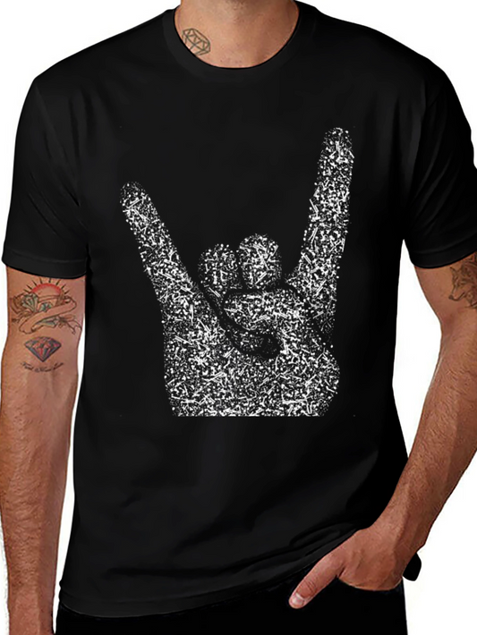 Rock On! Graphic Tee - Cool Musician Hand Sign T-Shirt
