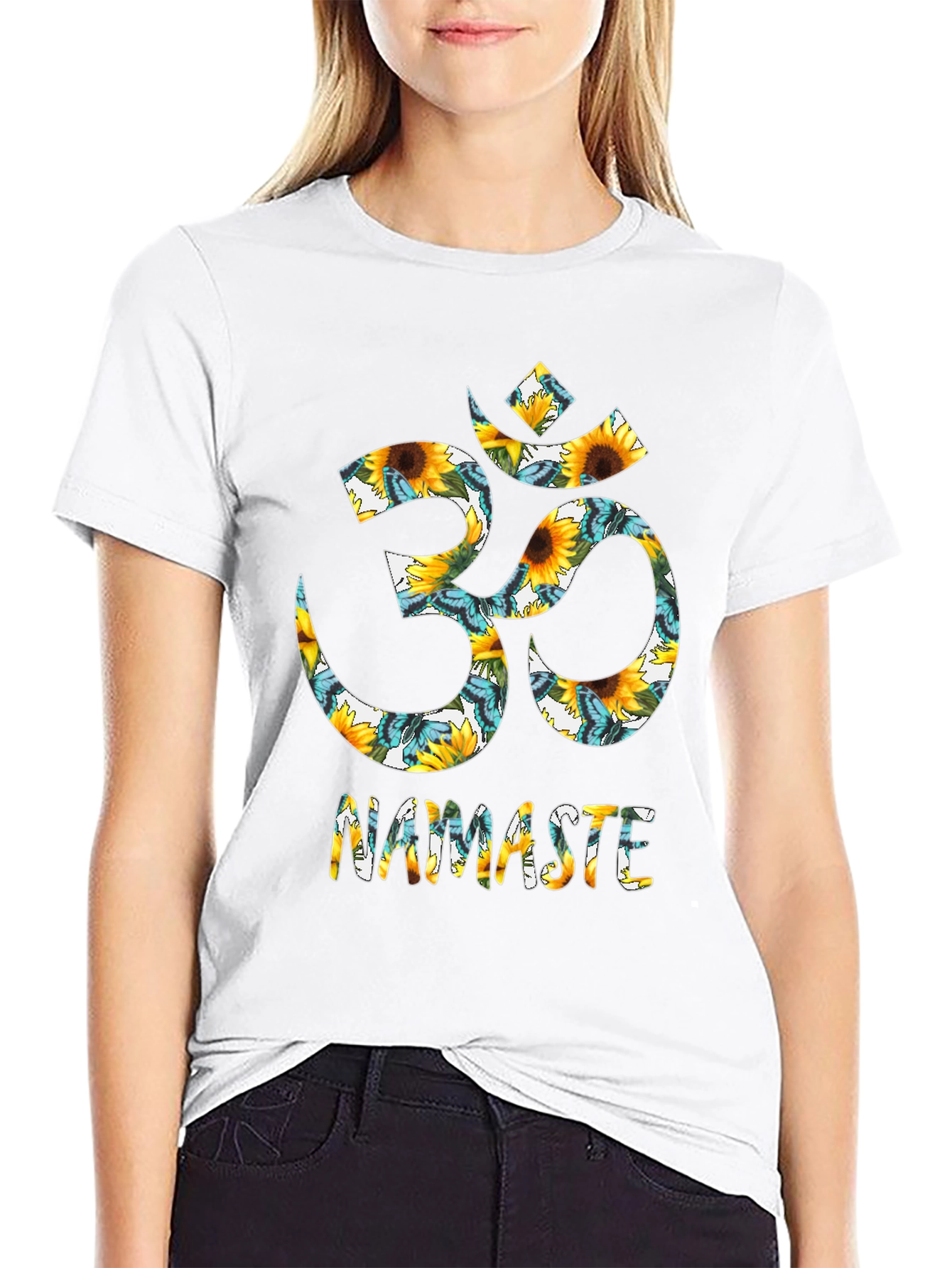 Sunflower Om Namaste T-Shirt