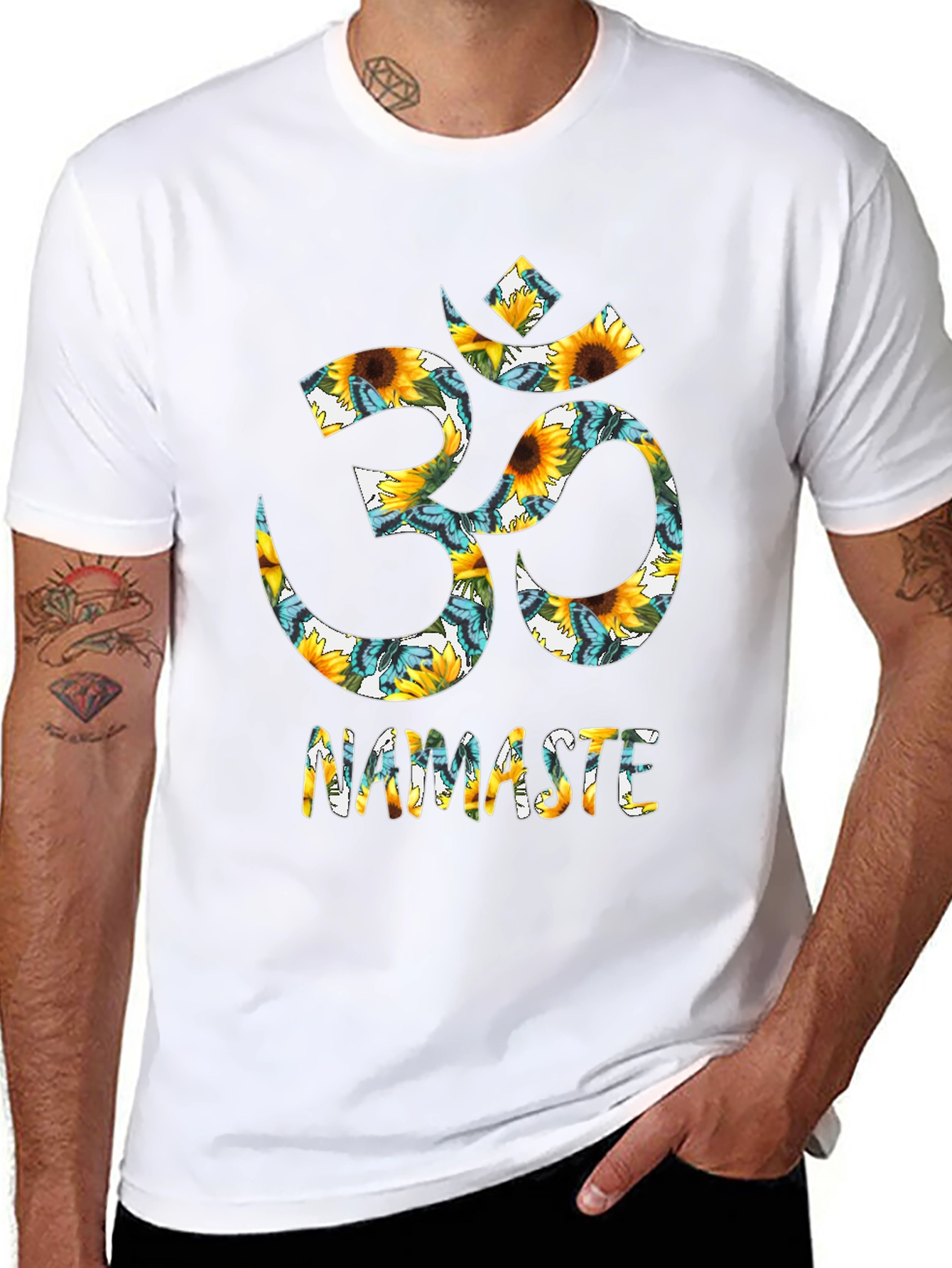 Sunflower Om Namaste T-Shirt