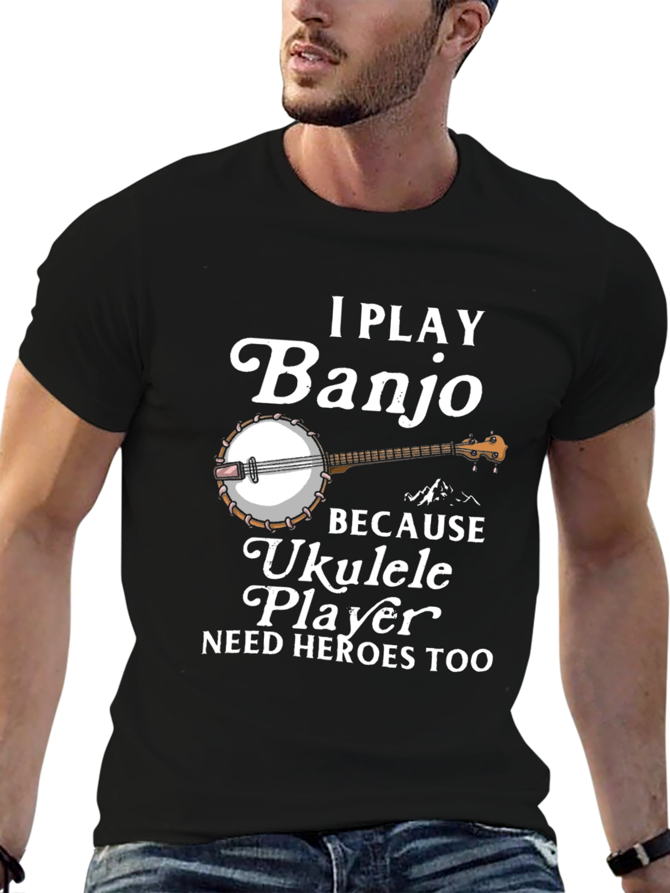I Play Banjo T-Shirt Ukulele Player Hero Tee