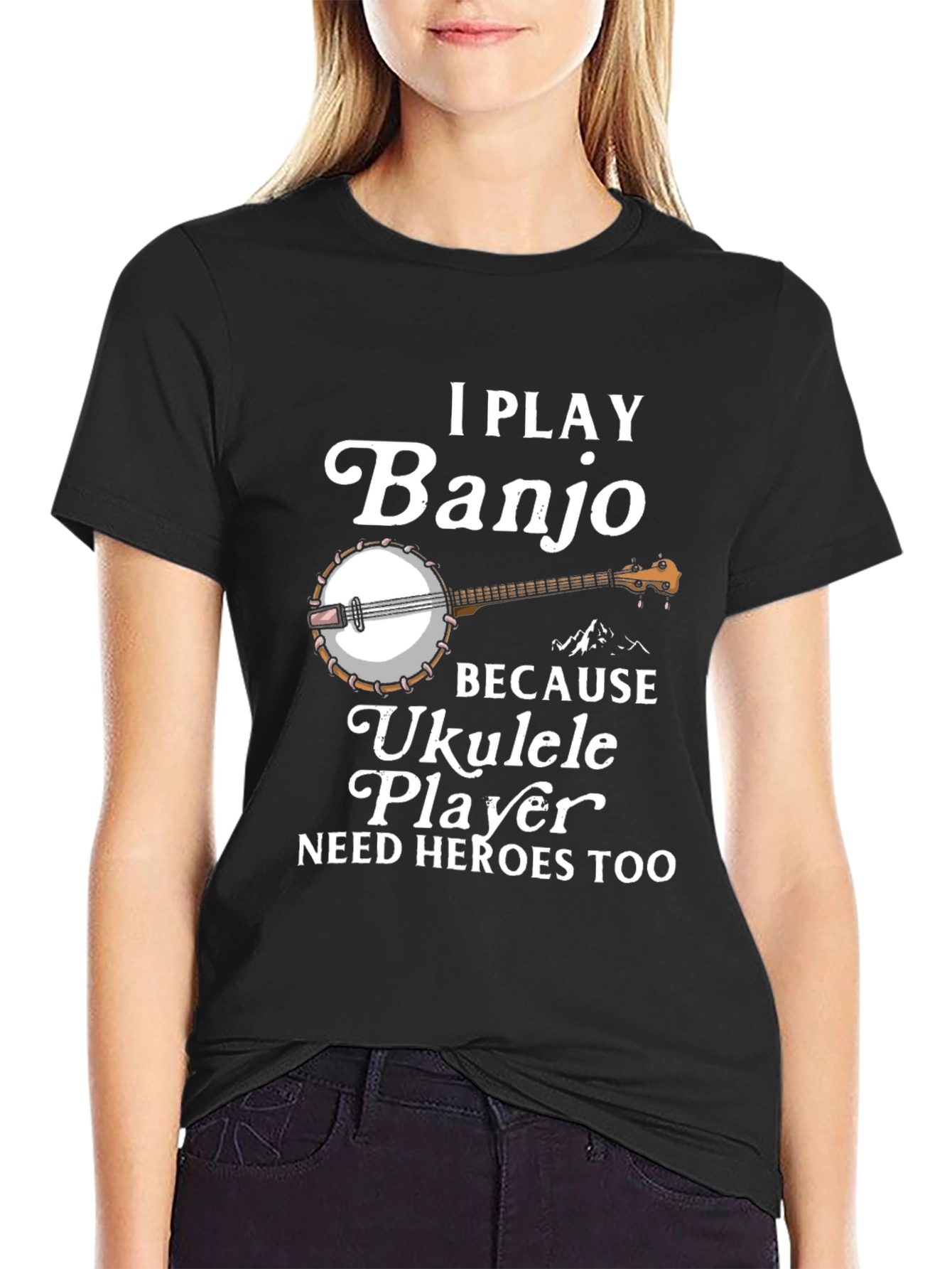 I Play Banjo T-Shirt Ukulele Player Hero Tee