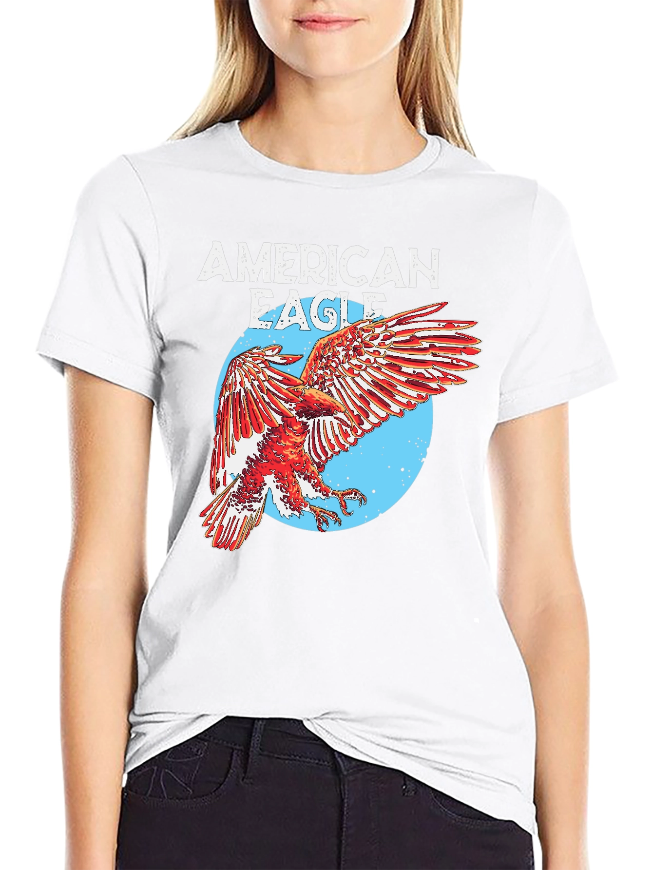 American Eagle Graphic Print Mens T-Shirt