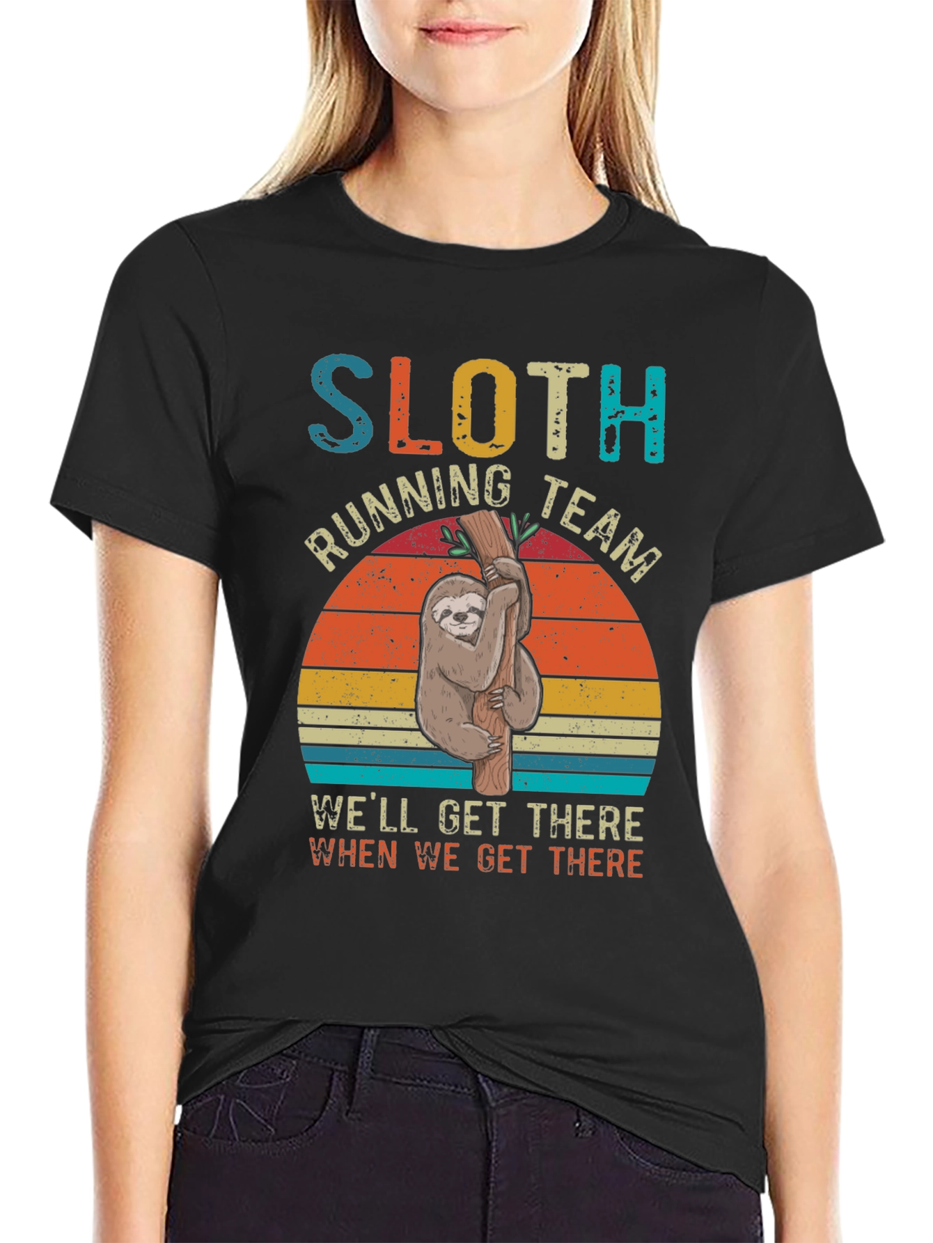 Sloth Running Team T-Shirt - Well Get There Slow!