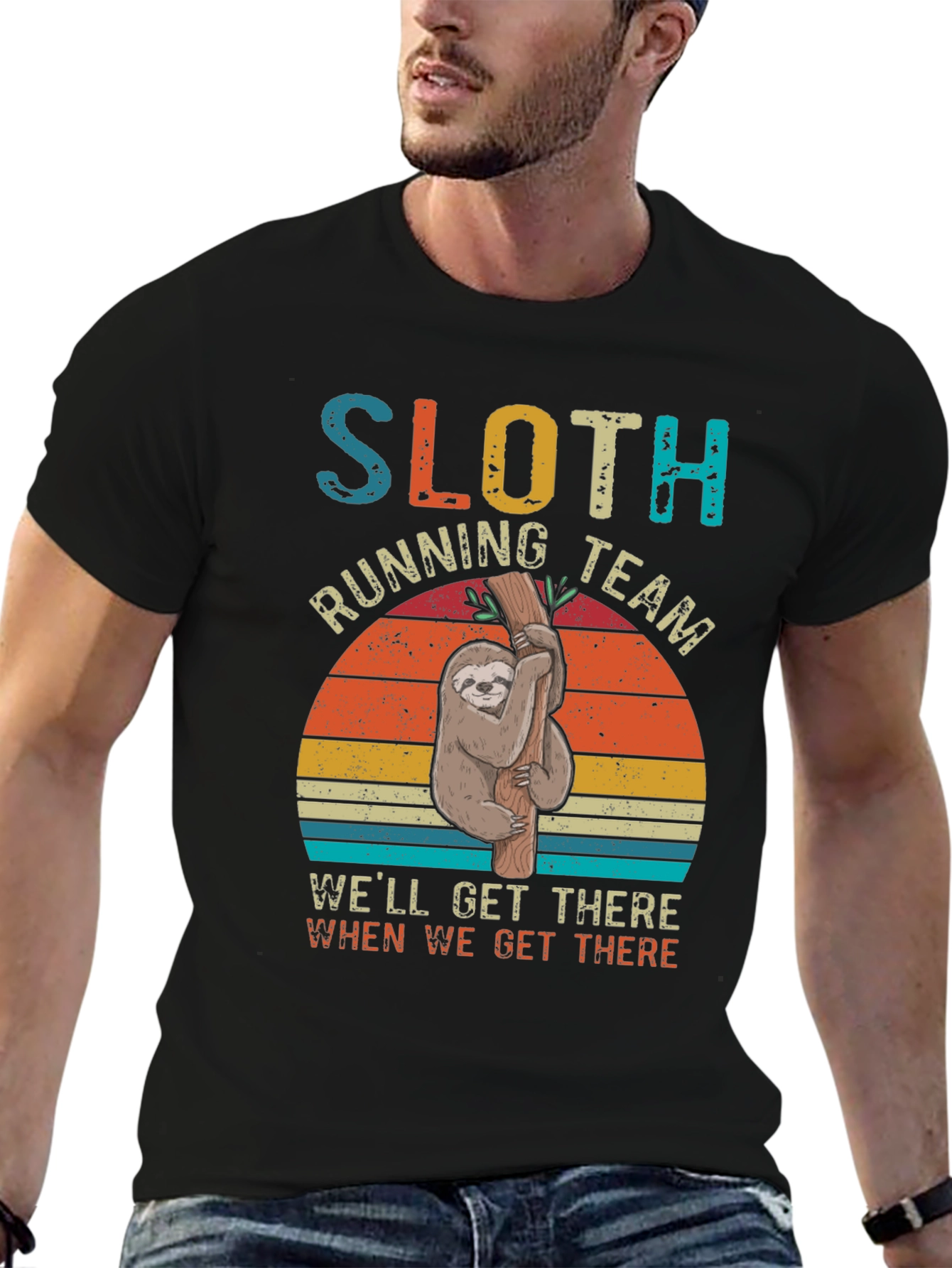 Sloth Running Team T-Shirt - Well Get There Slow!