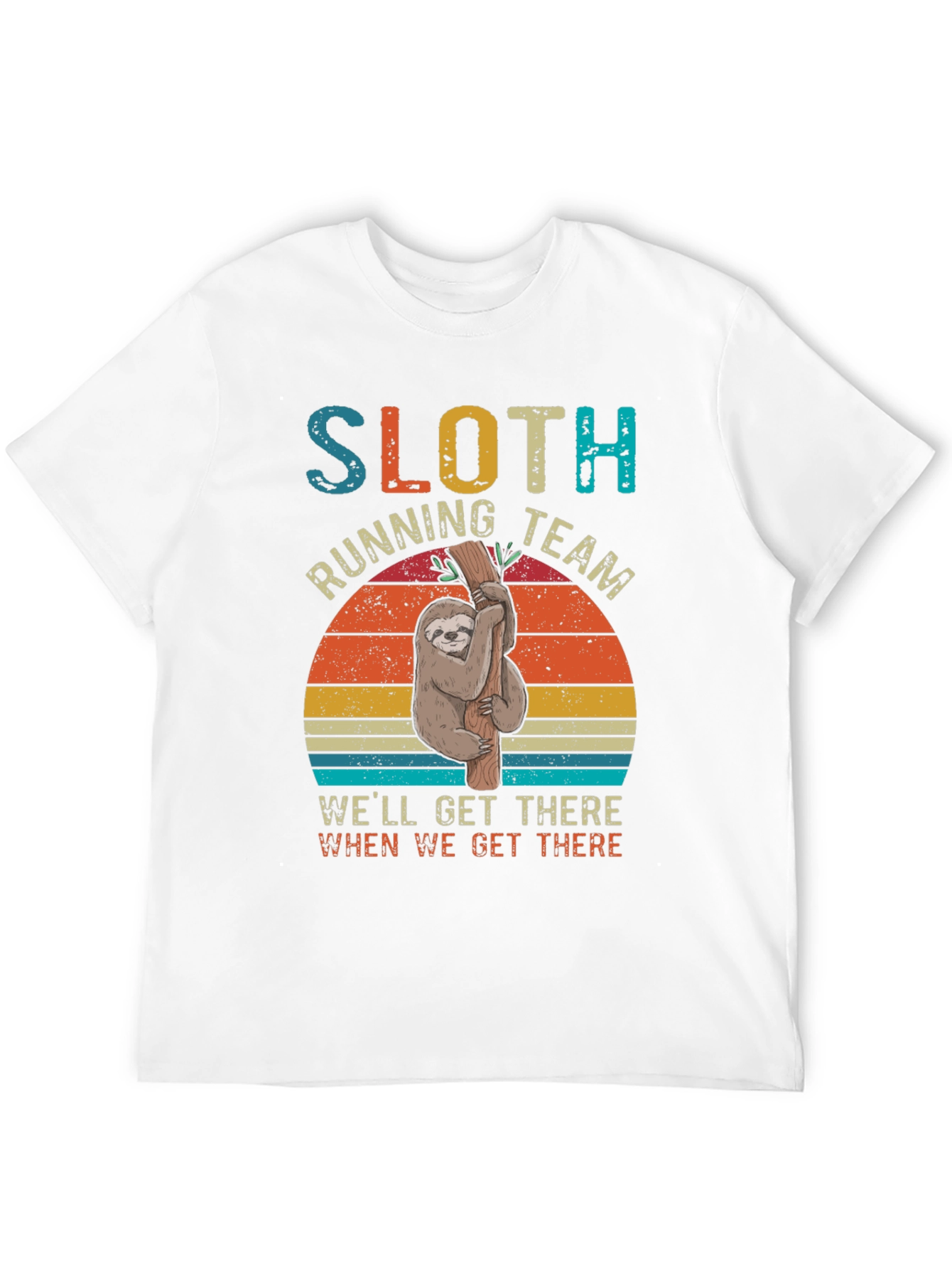 Sloth Running Team T-Shirt - Well Get There Slow!