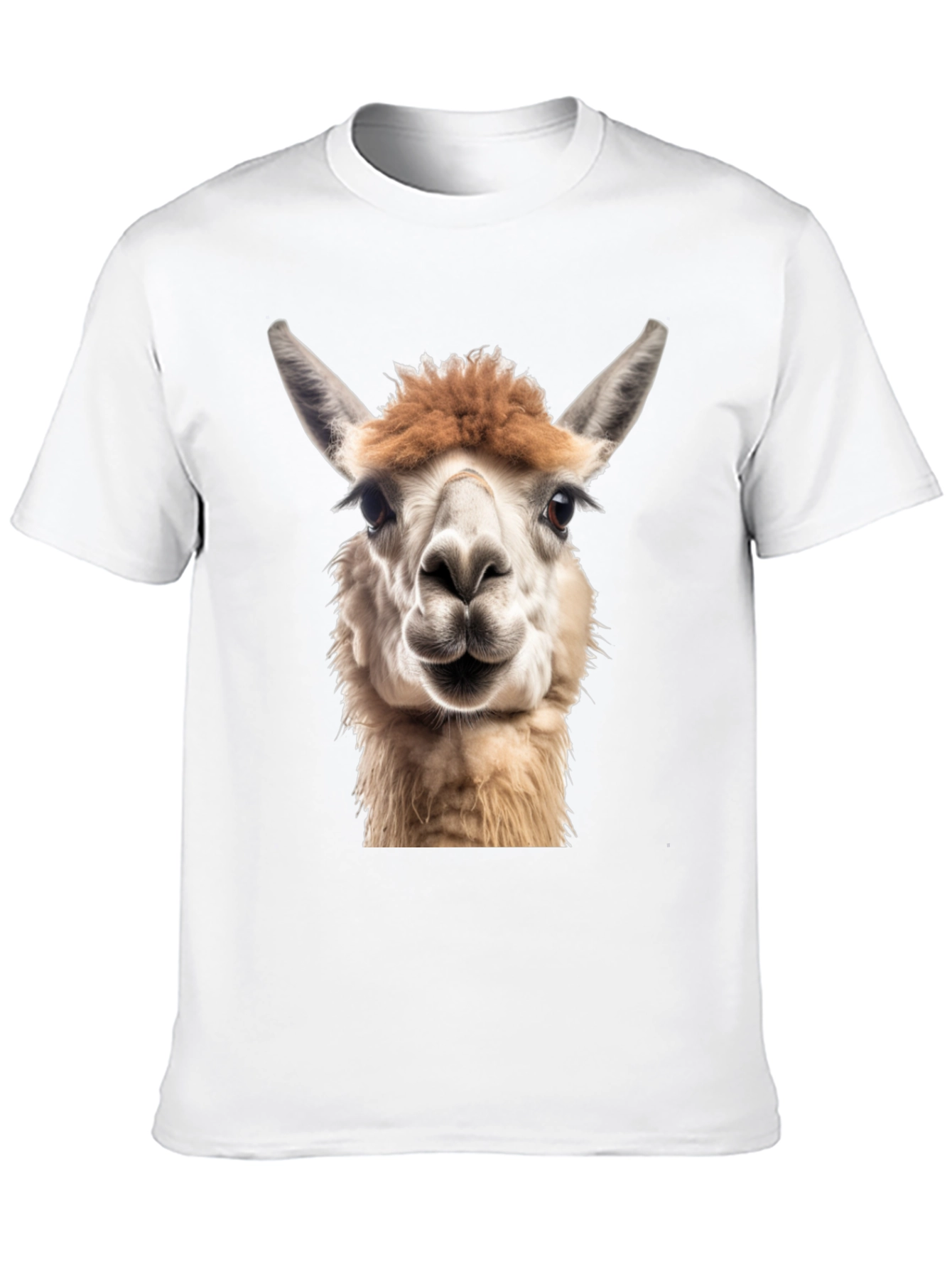 Alpaca Face Graphic Black T-Shirt