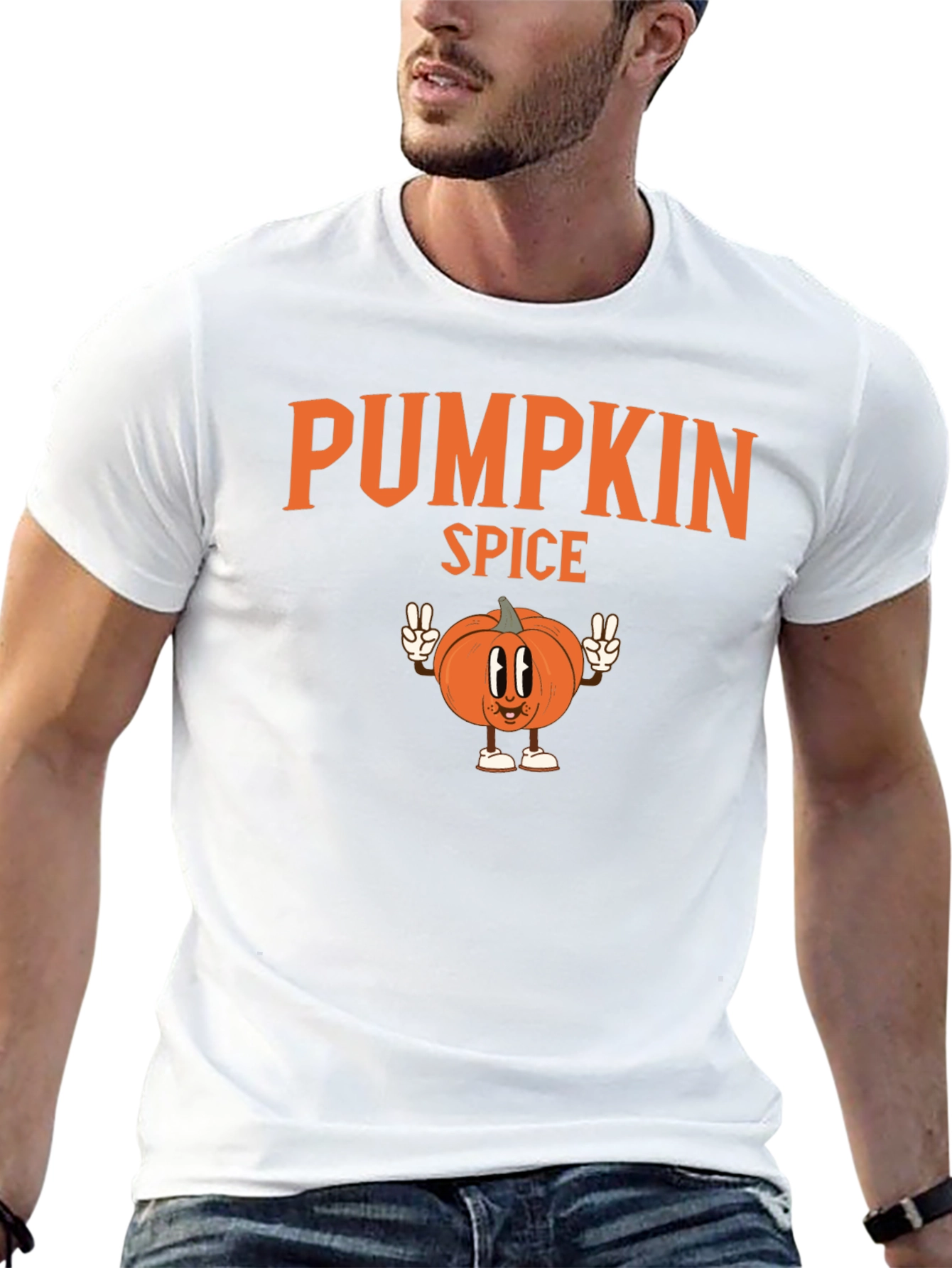 Pumpkin Spice Cartoon T-Shirt - Fall Apparel