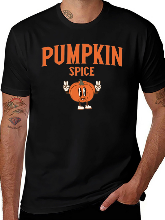 Pumpkin Spice Cartoon T-Shirt - Fall Apparel