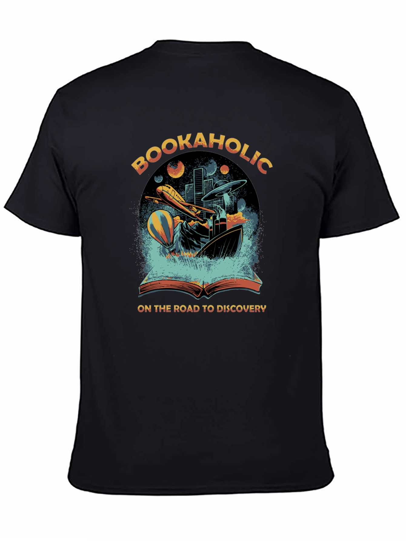 Bookaholic Discovery Tee - Adventure Awaits!