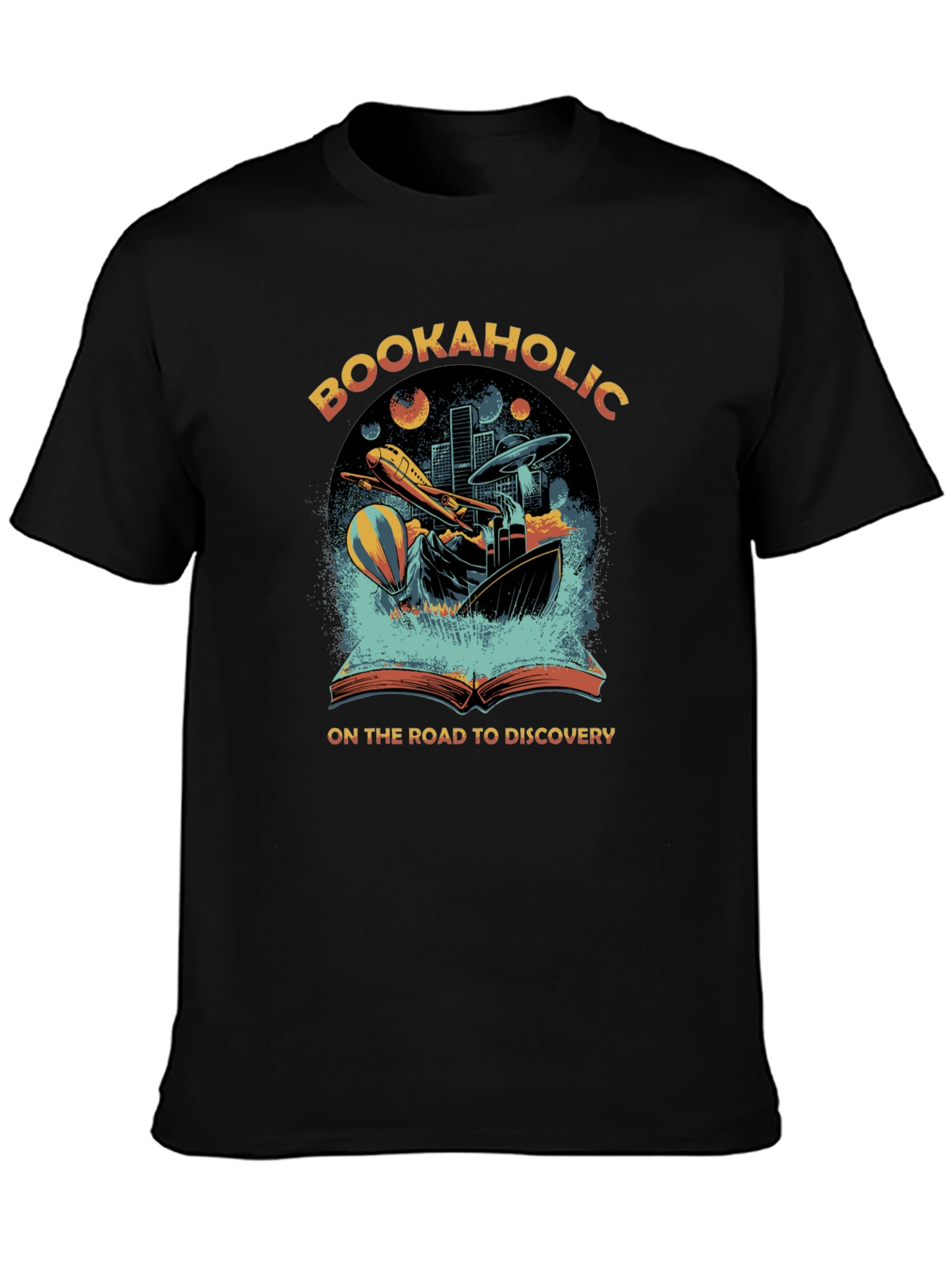 Bookaholic Discovery Tee - Adventure Awaits!