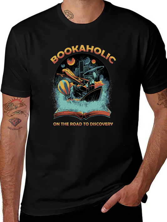 Bookaholic Discovery Tee - Adventure Awaits!