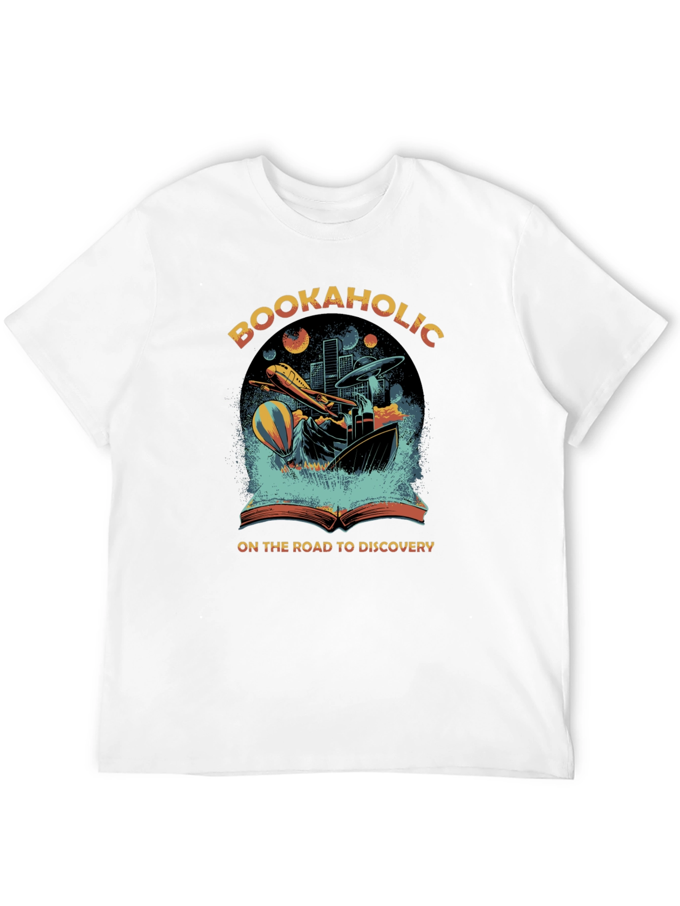 Bookaholic Discovery Tee - Adventure Awaits!