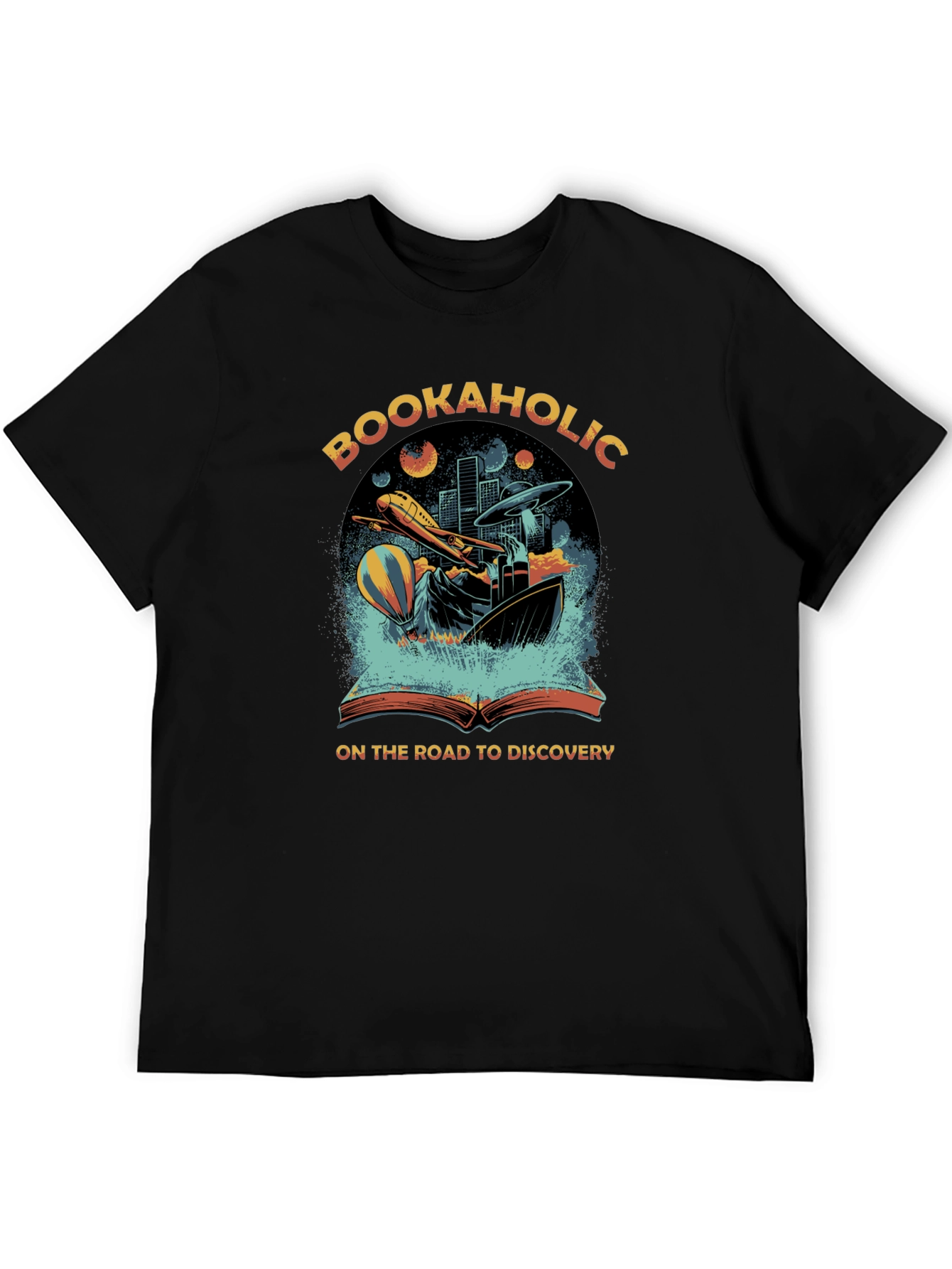 Bookaholic Discovery Tee - Adventure Awaits!