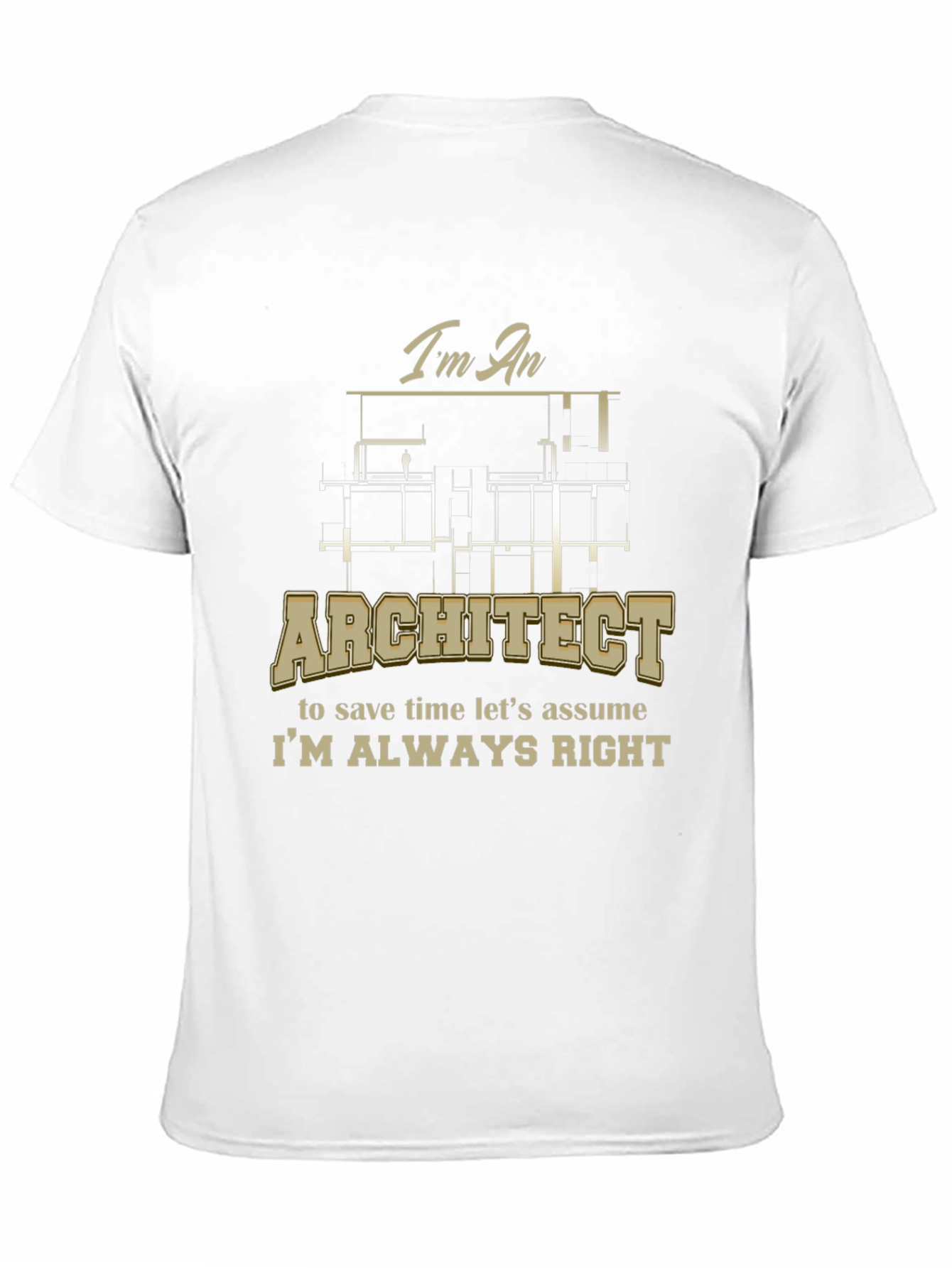 Architect Im Always Right Funny T-Shirt
