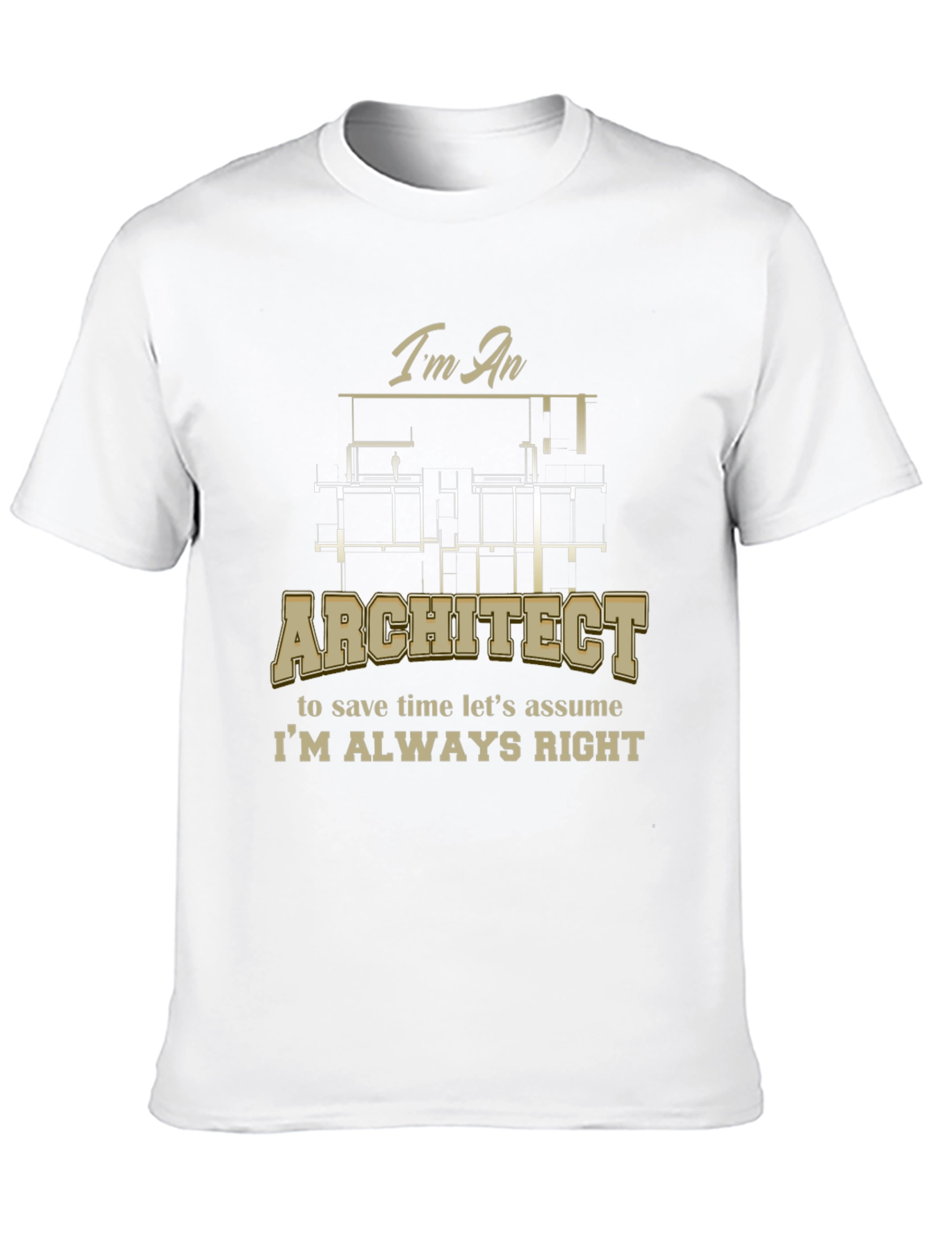 Architect Im Always Right Funny T-Shirt
