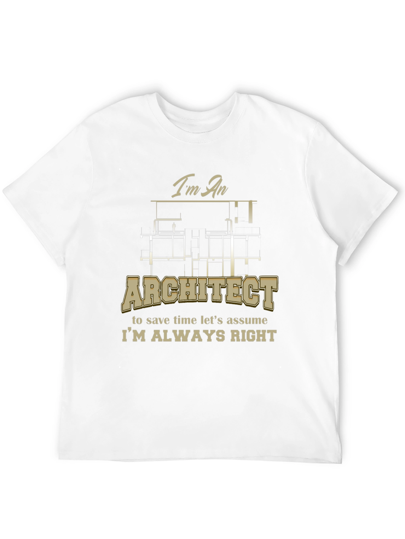 Architect Im Always Right Funny T-Shirt