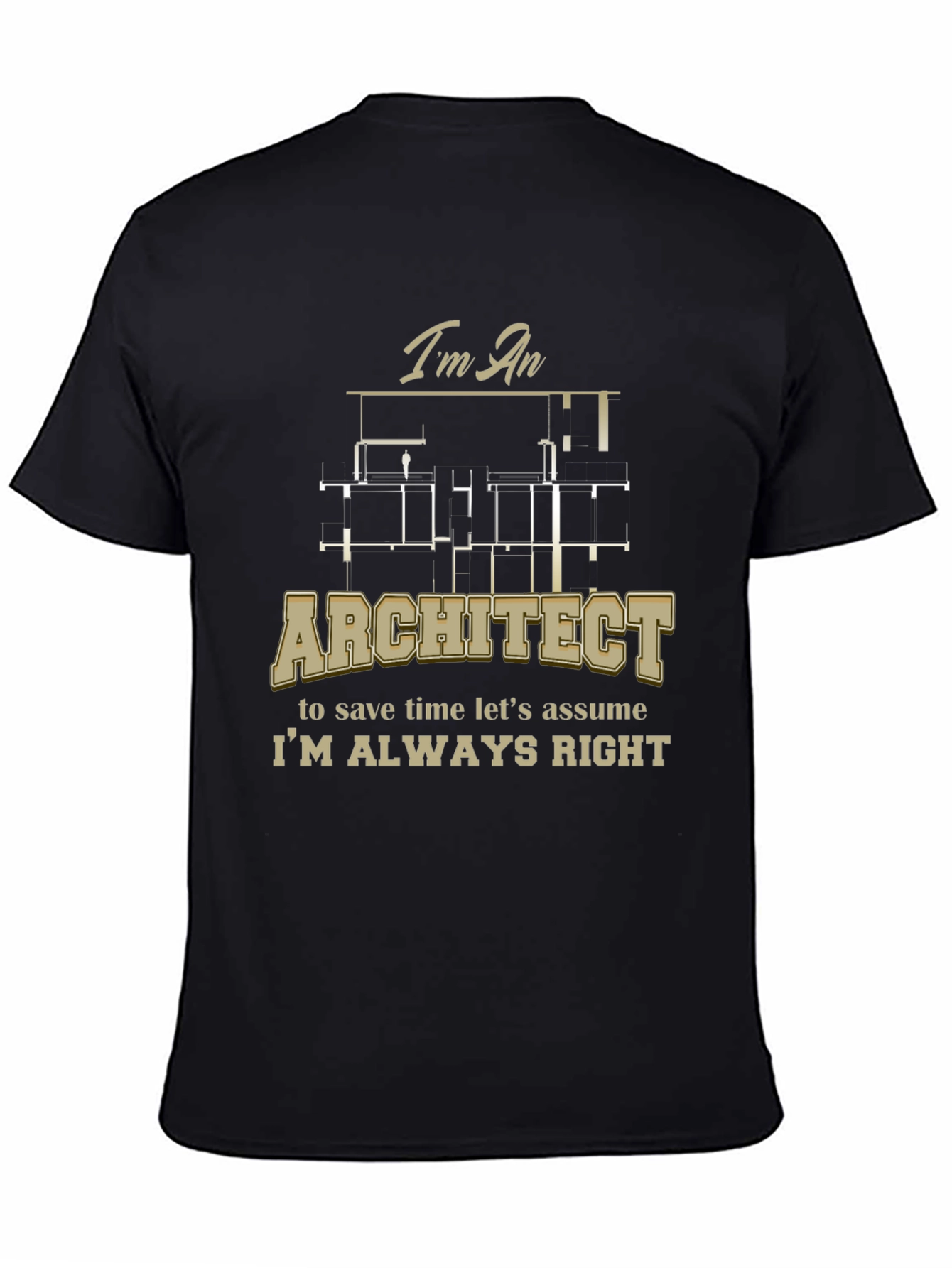 Architect Im Always Right Funny T-Shirt