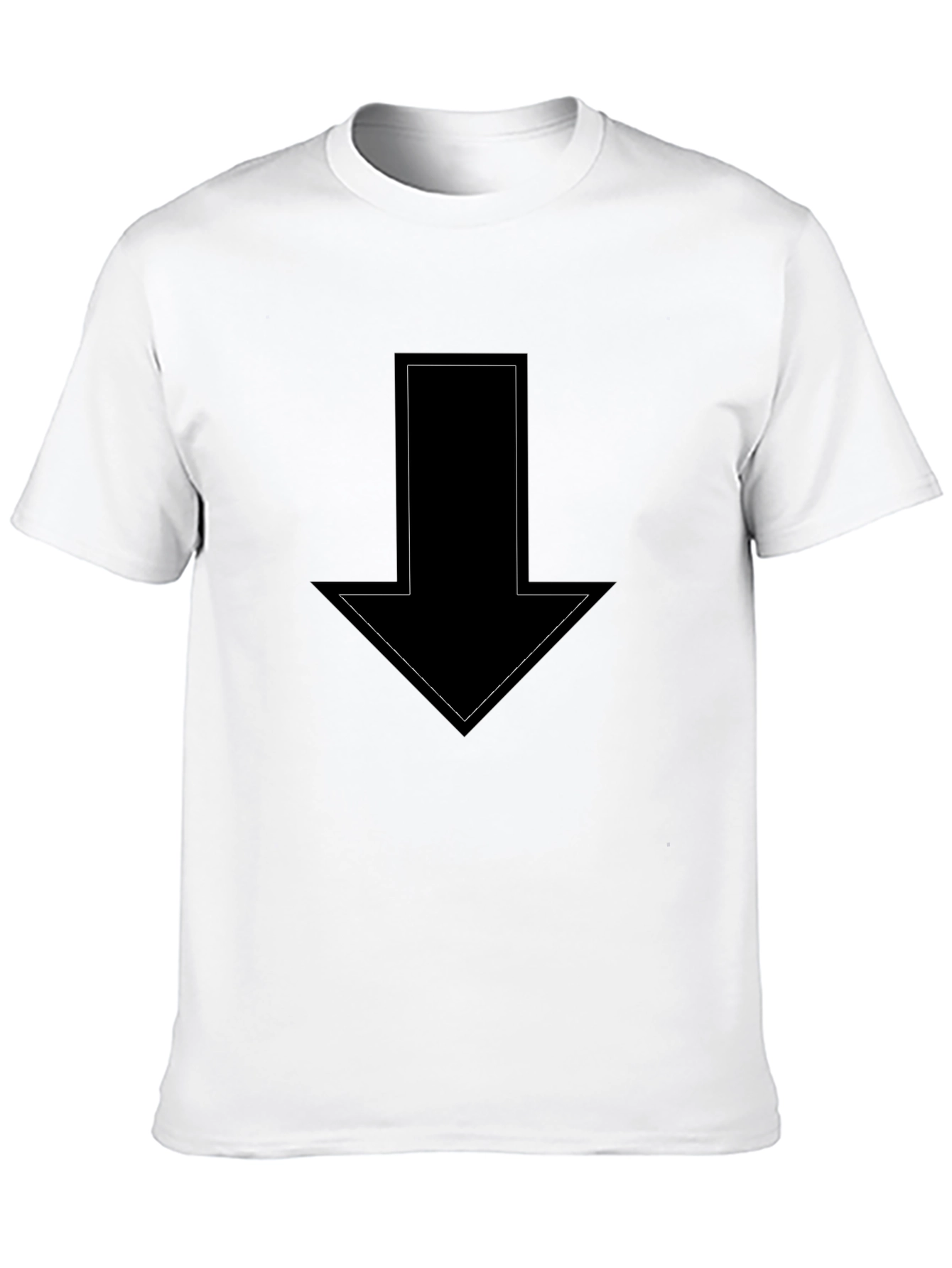Arrow Down Graphic Black T-Shirt - Casual Wear